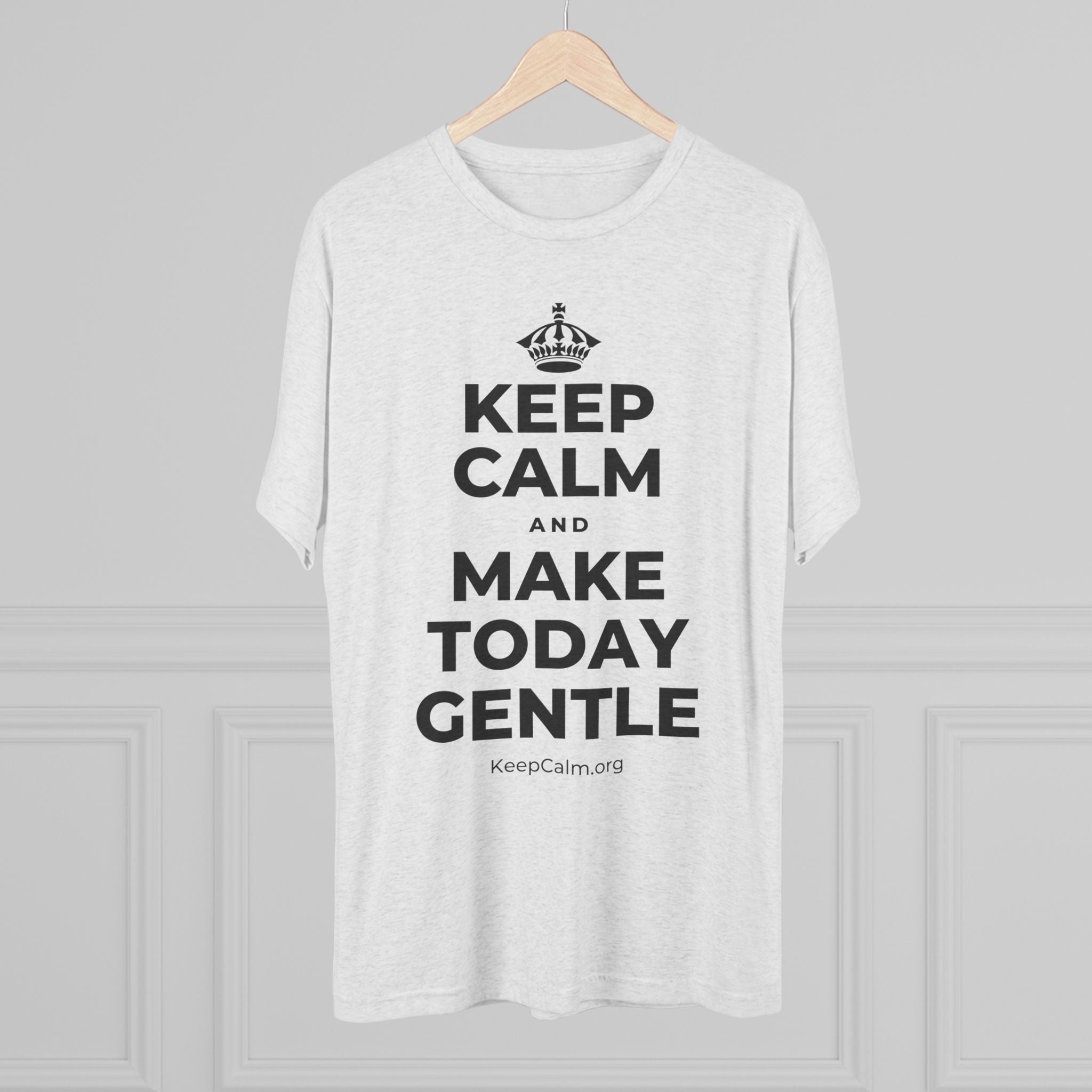 KEEP CALM AND MAKE TODAY GENTLE Tri-Blend Tee