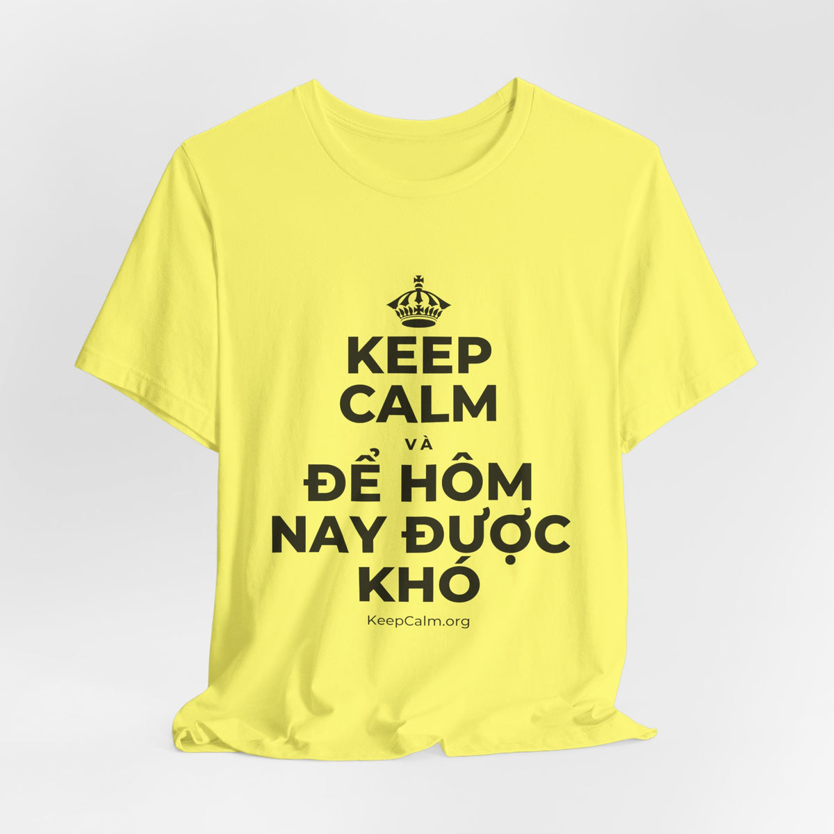KEEP CALM VÀ ĐỂ HÔM NAY ĐƯỢC KHÓ T-Shirt (Soft Cream–Heather Mauve)