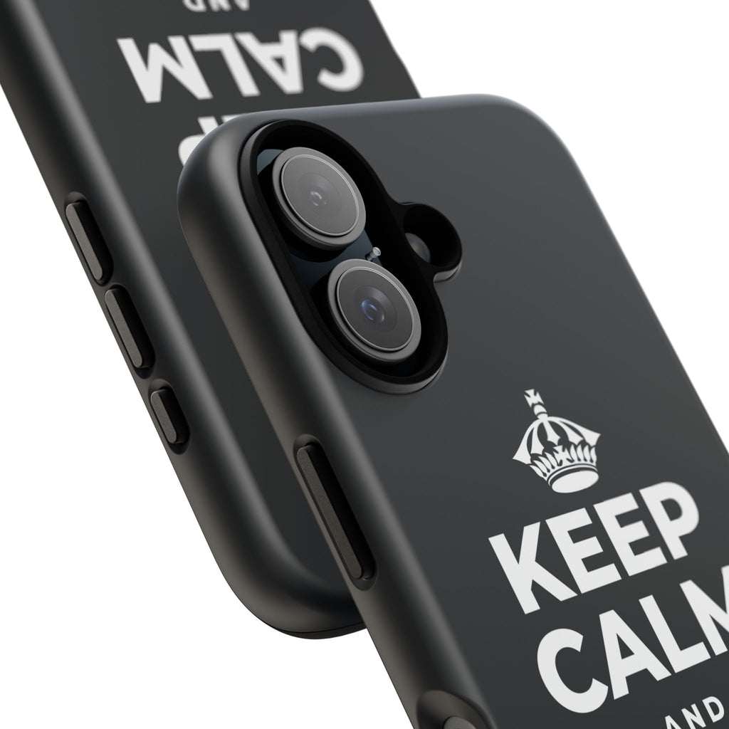 KEEP CALM AND BREATHE Phone Case (Dark)