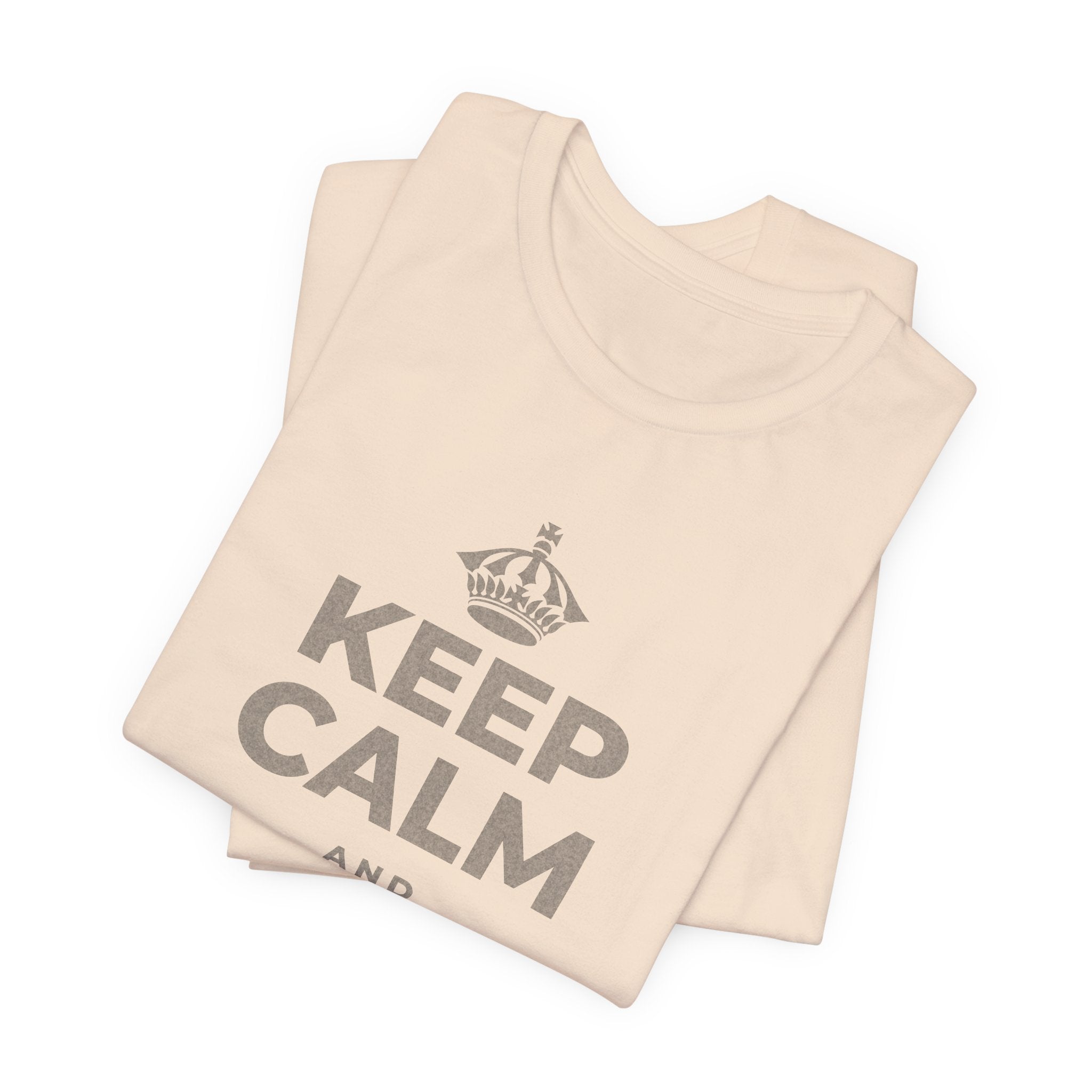 KEEP CALM AND SAY IT TODAY T-Shirt (Soft Cream–Heather Mauve)