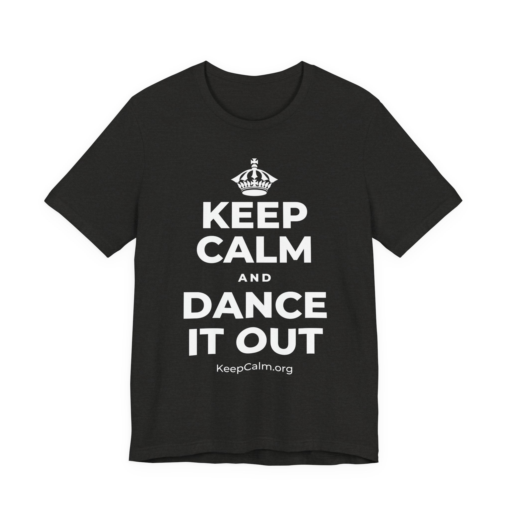 KEEP CALM AND DANCE IT OUT T-Shirt (Soft Cream–Heather Mauve)