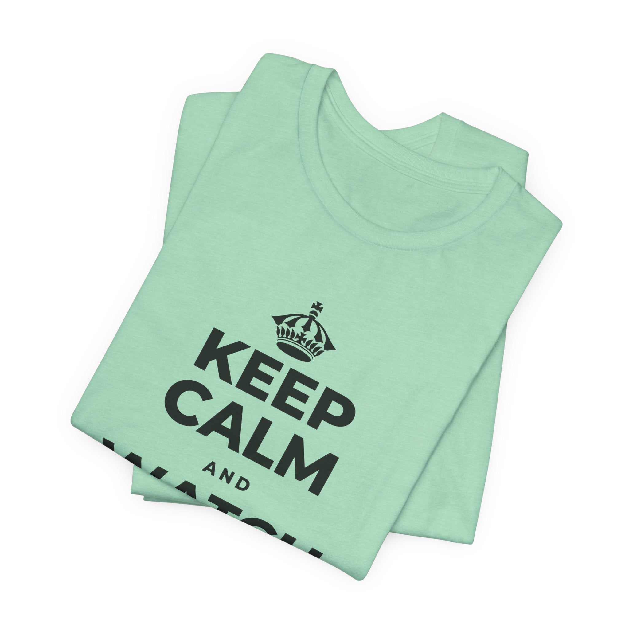 KEEP CALM AND WATCH THEM GROW T-Shirt (Baby Blue–Silver)