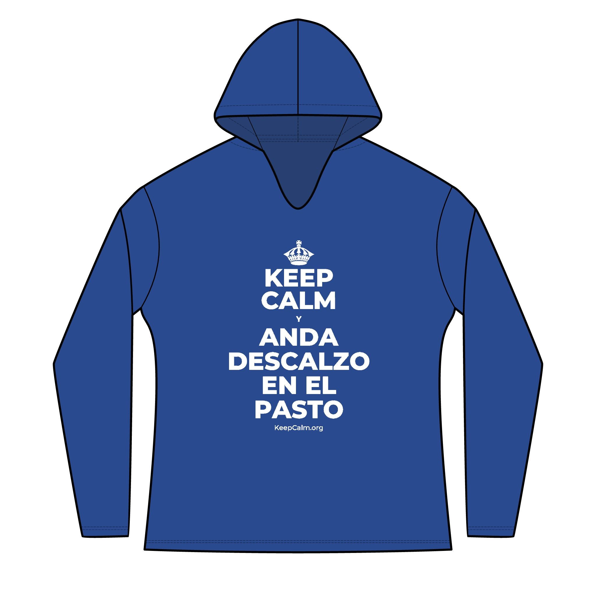 KEEP CALM Y ANDA DESCALZO EN EL PASTO Women's Long Sleeve Hoodie