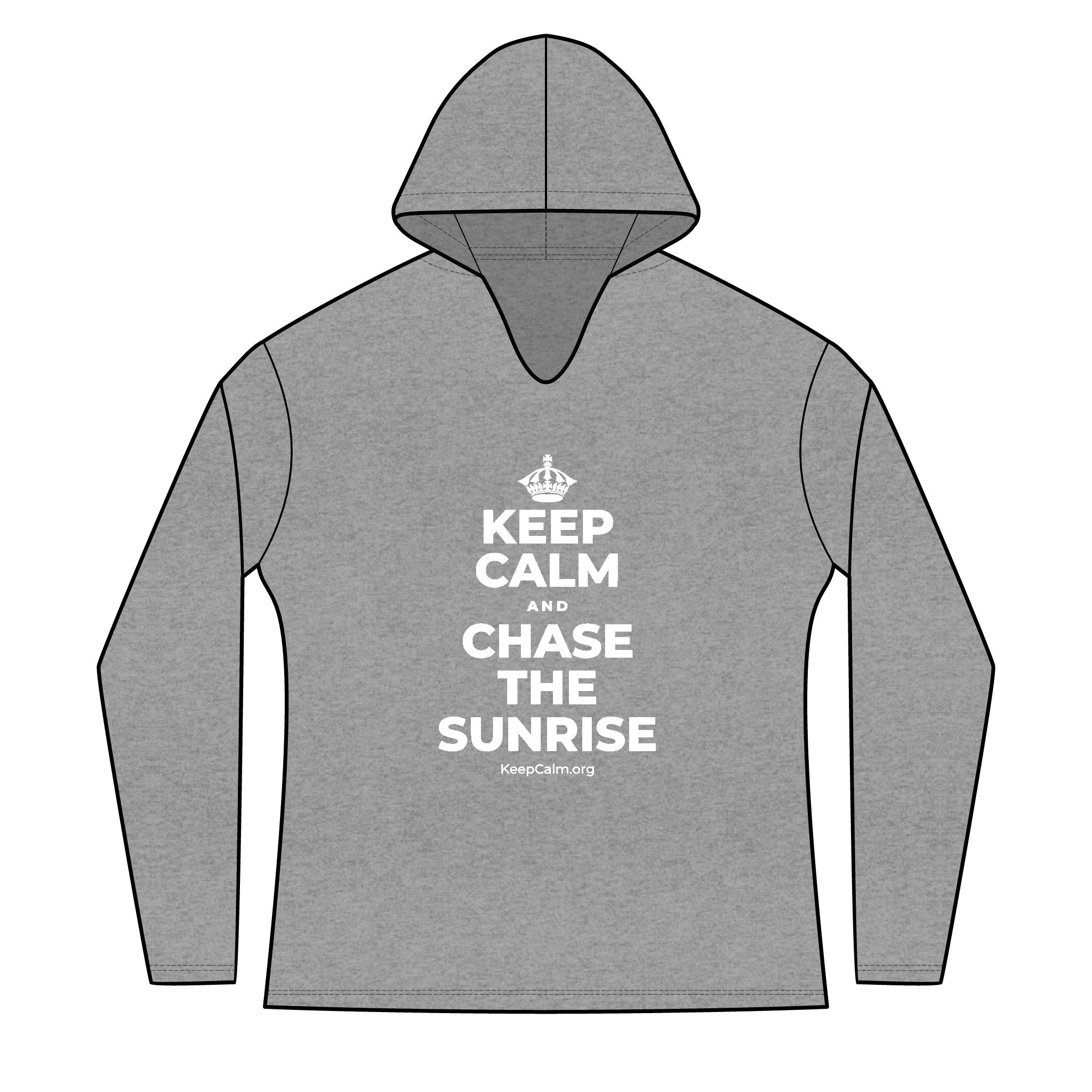 KEEP CALM AND CHASE THE SUNRISE Women's Long Sleeve Hoodie