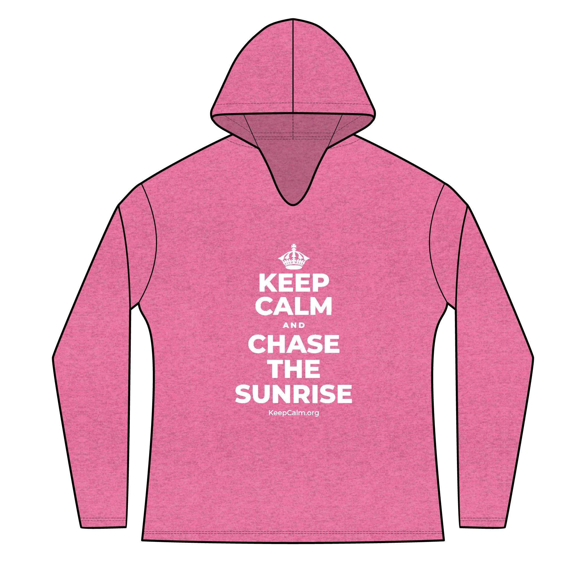 KEEP CALM AND CHASE THE SUNRISE Women's Long Sleeve Hoodie