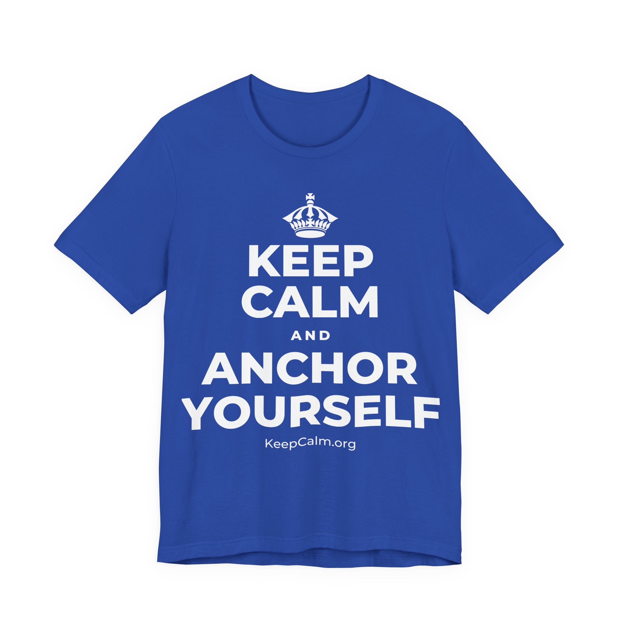 KEEP CALM AND ANCHOR YOURSELF T-Shirt (Soft Cream–Heather Mauve)