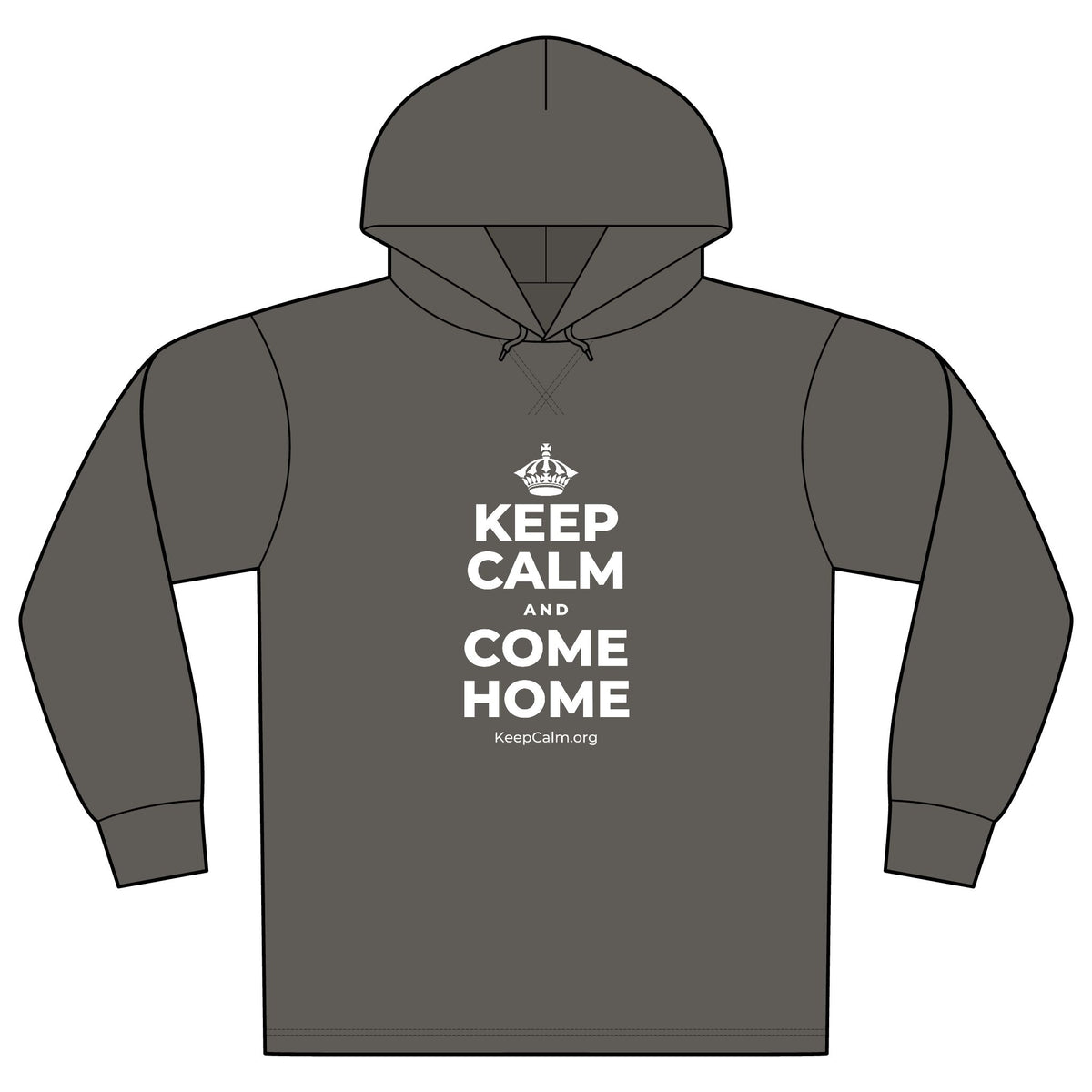 KEEP CALM AND COME HOME Organic Hoodie Tee