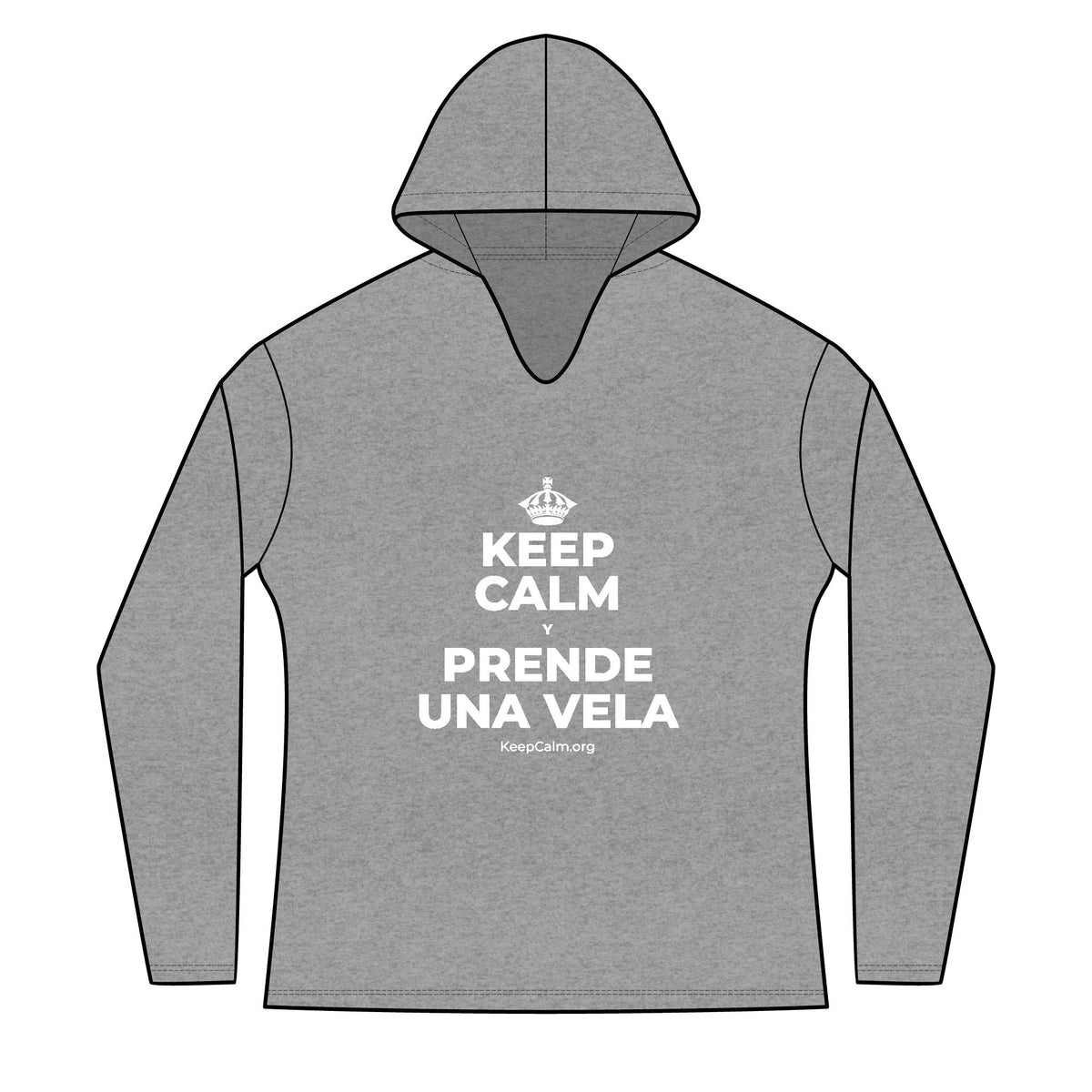 KEEP CALM Y PRENDE UNA VELA Women's Long Sleeve Hoodie