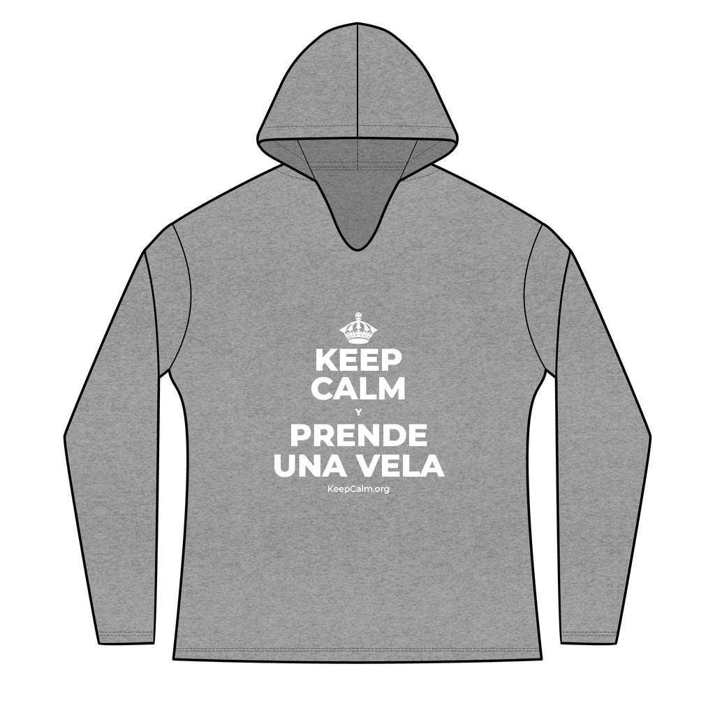 KEEP CALM Y PRENDE UNA VELA Women's Long Sleeve Hoodie