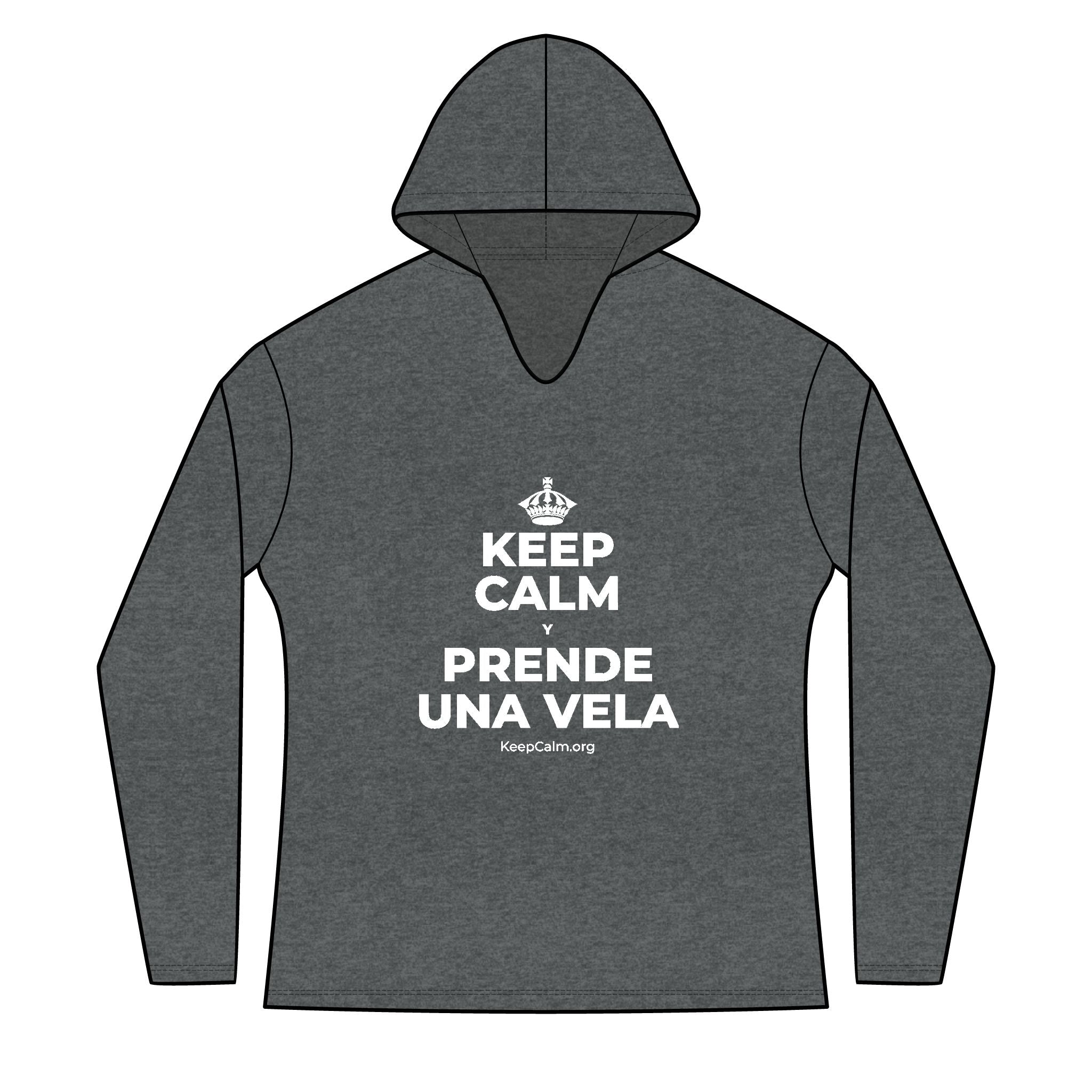 KEEP CALM Y PRENDE UNA VELA Women's Long Sleeve Hoodie