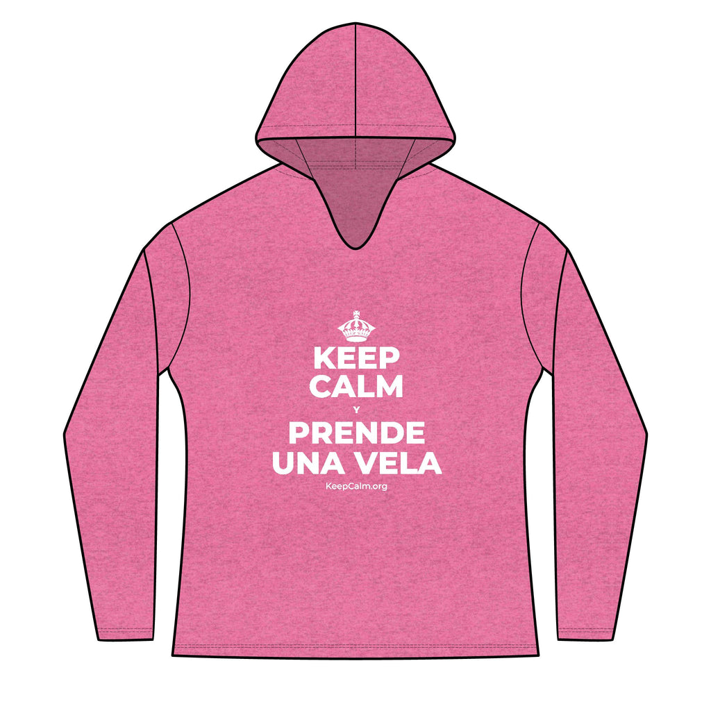 KEEP CALM Y PRENDE UNA VELA Women's Long Sleeve Hoodie