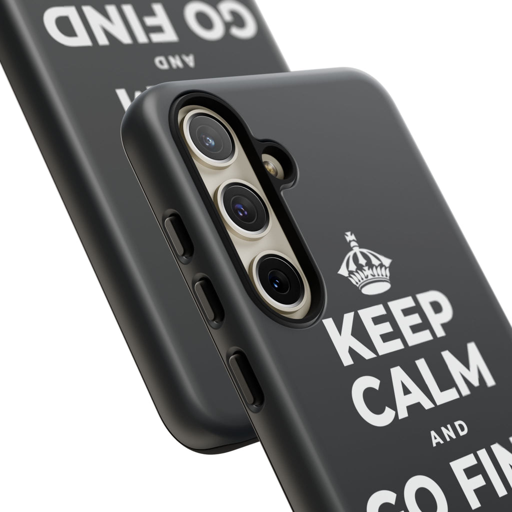 KEEP CALM AND GO FIND NEW SOUNDS Phone Case (Dark)