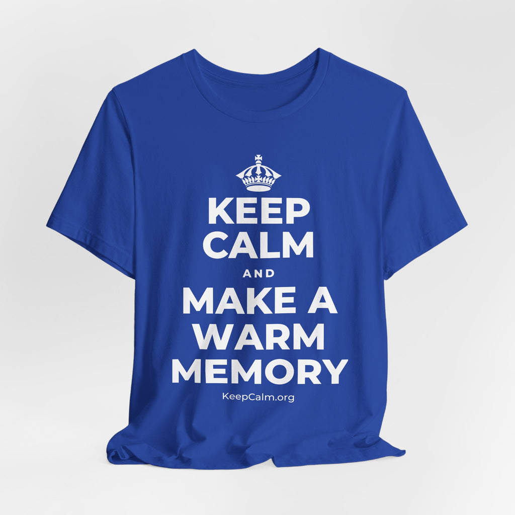 KEEP CALM AND MAKE A WARM MEMORY T-Shirt (Soft Cream–Heather Mauve)