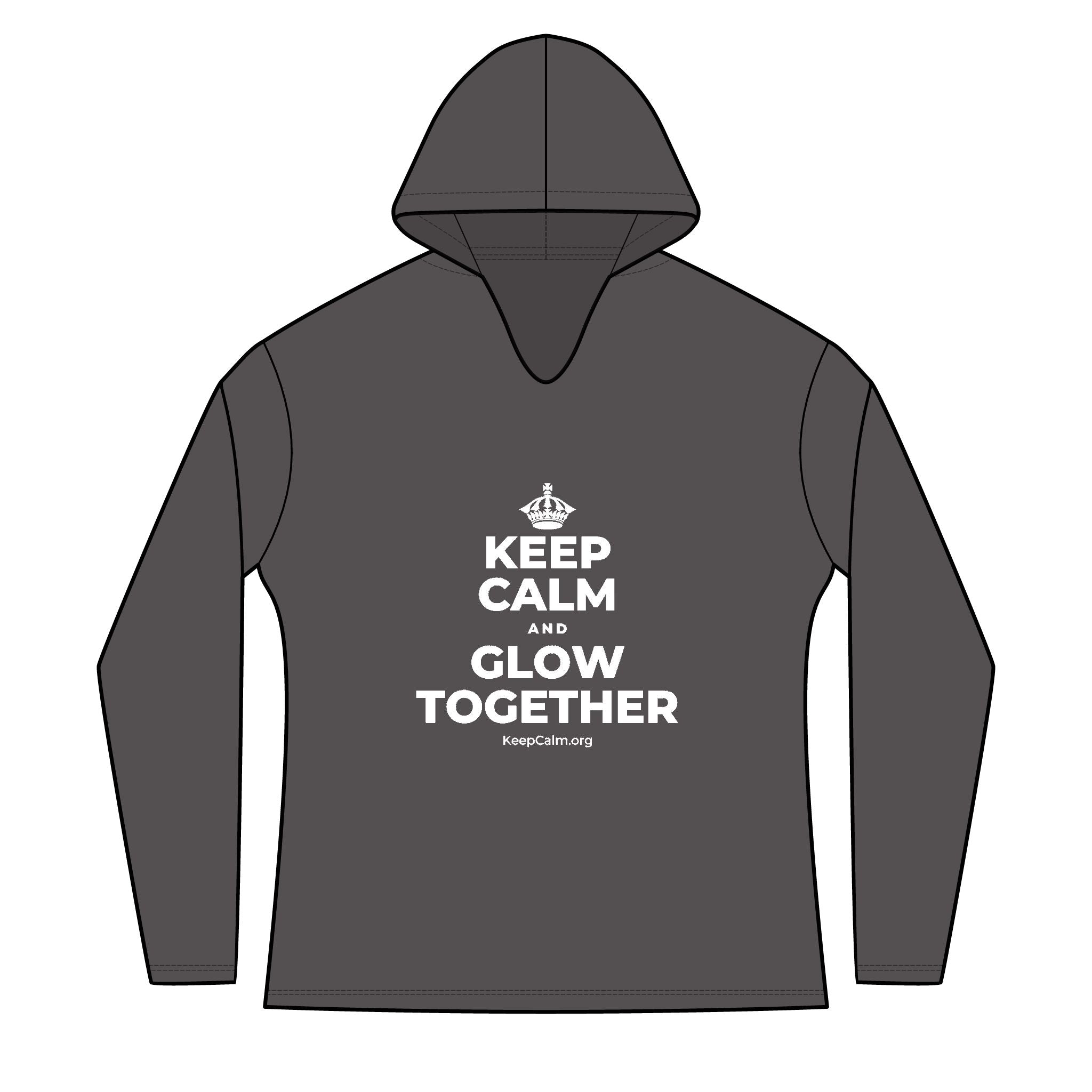 KEEP CALM AND GLOW TOGETHER Women's Long Sleeve Hoodie