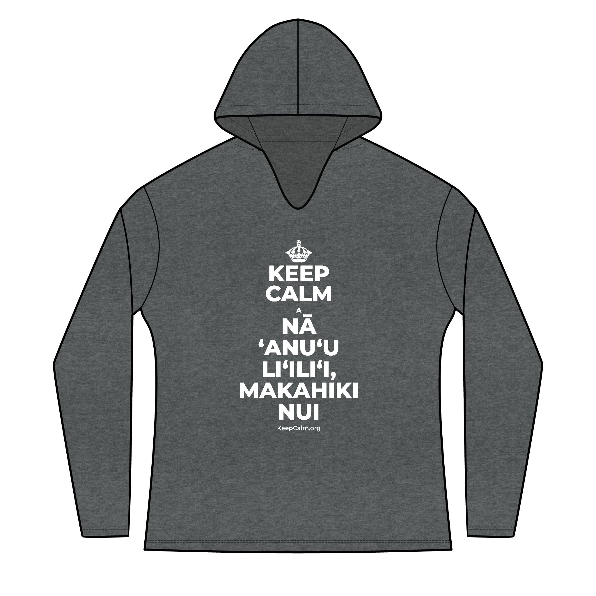 KEEP CALM A NĀ ʻANUʻU LIʻILIʻI, MAKAHIKI NUI Women's Long Sleeve Hoodie