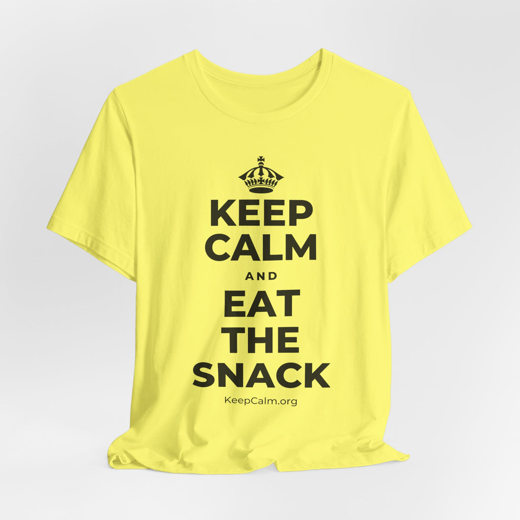 KEEP CALM AND EAT THE SNACK T-Shirt (Soft Cream–Heather Mauve)