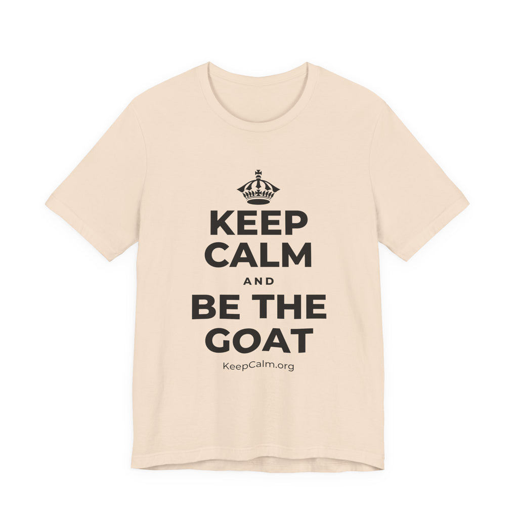 KEEP CALM AND BE THE GOAT T-Shirt (Soft Cream–Heather Mauve)