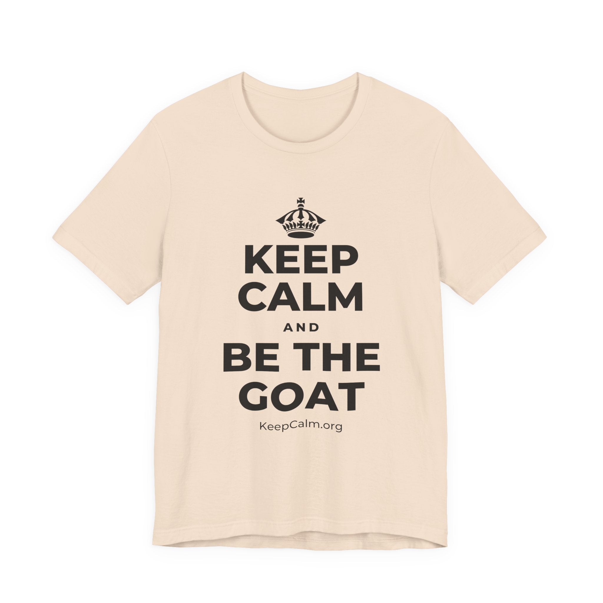 KEEP CALM AND BE THE GOAT T-Shirt (Soft Cream–Heather Mauve)