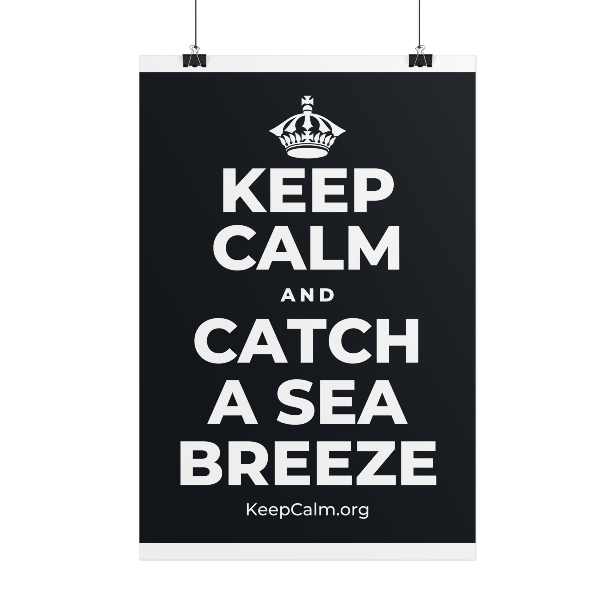 KEEP CALM AND CATCH A SEA BREEZE Poster (Dark)