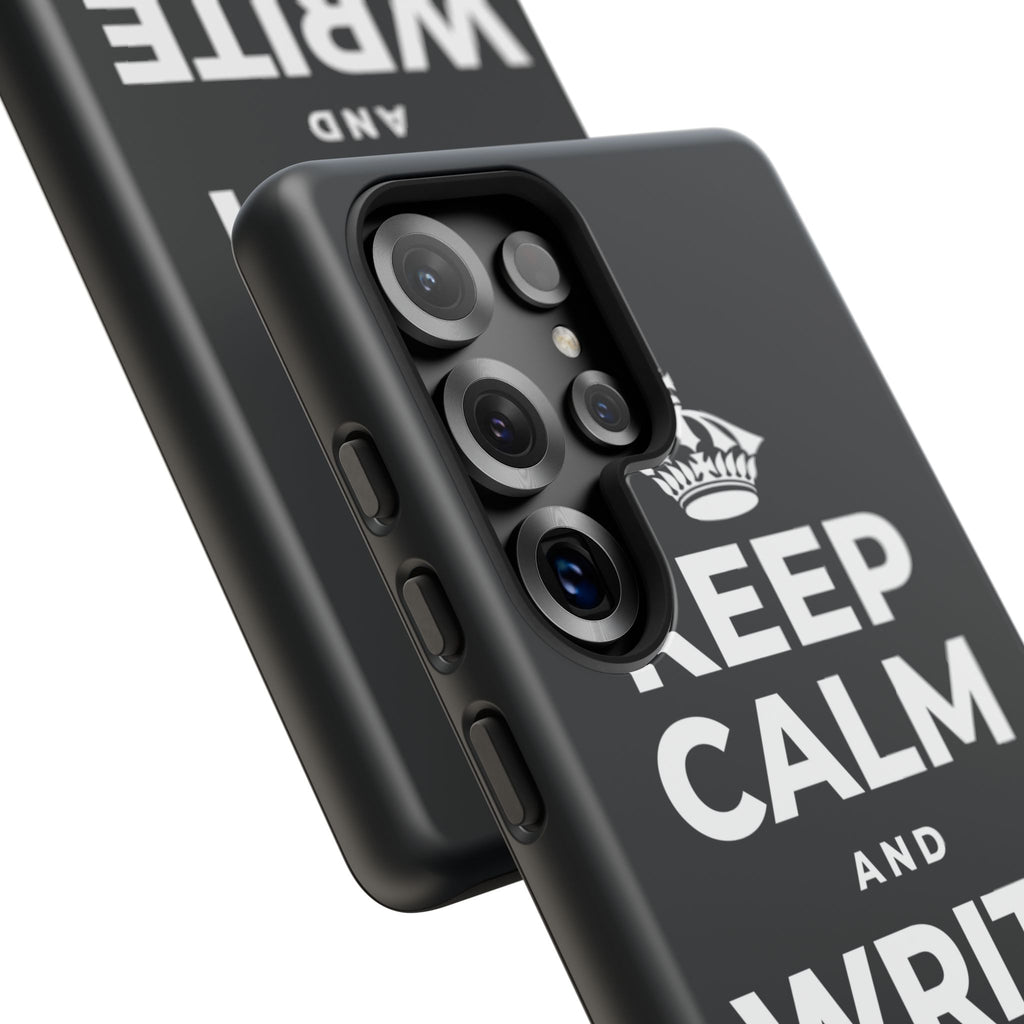 KEEP CALM AND WRITE IT DOWN Phone Case (Dark)