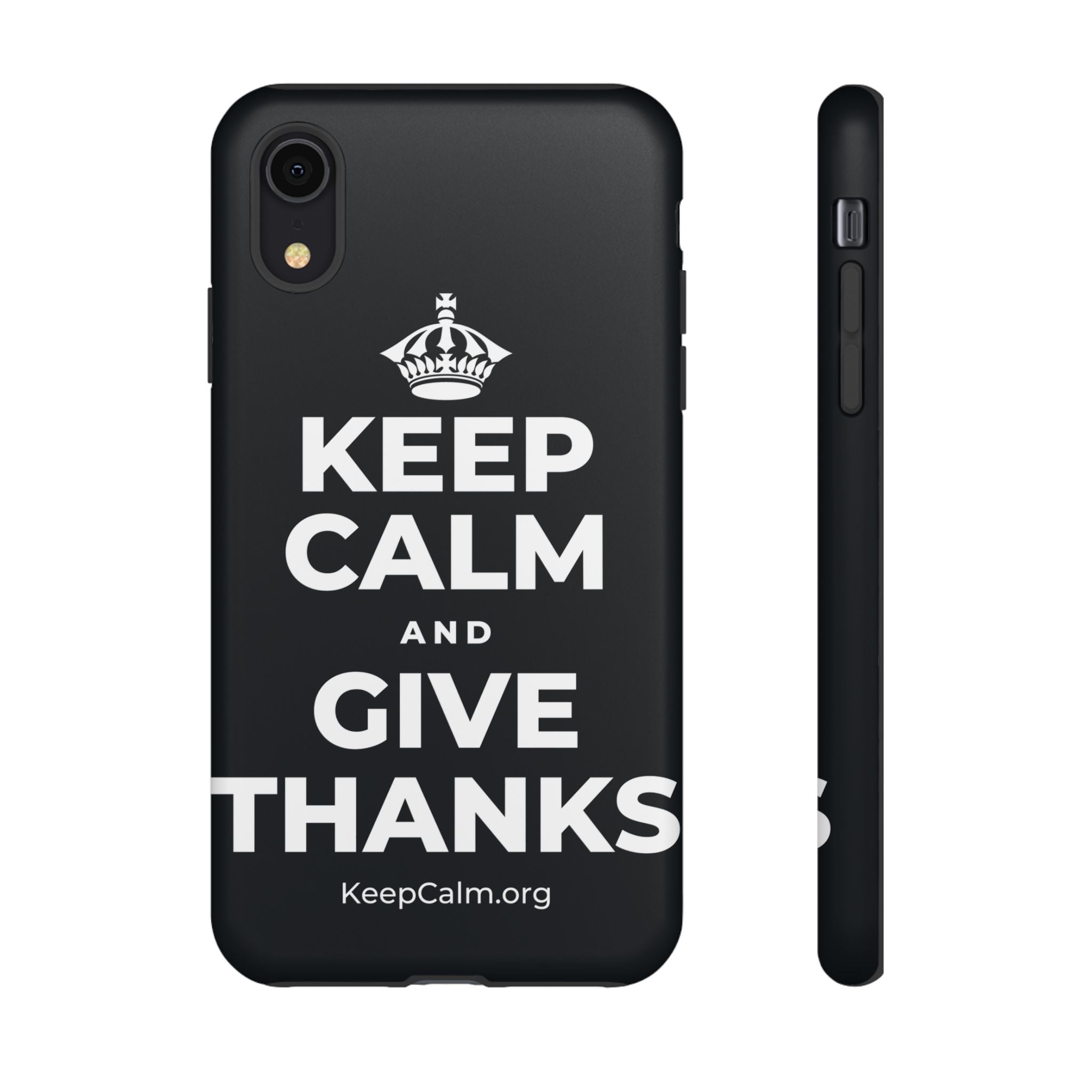 KEEP CALM AND GIVE THANKS Phone Case (Dark)