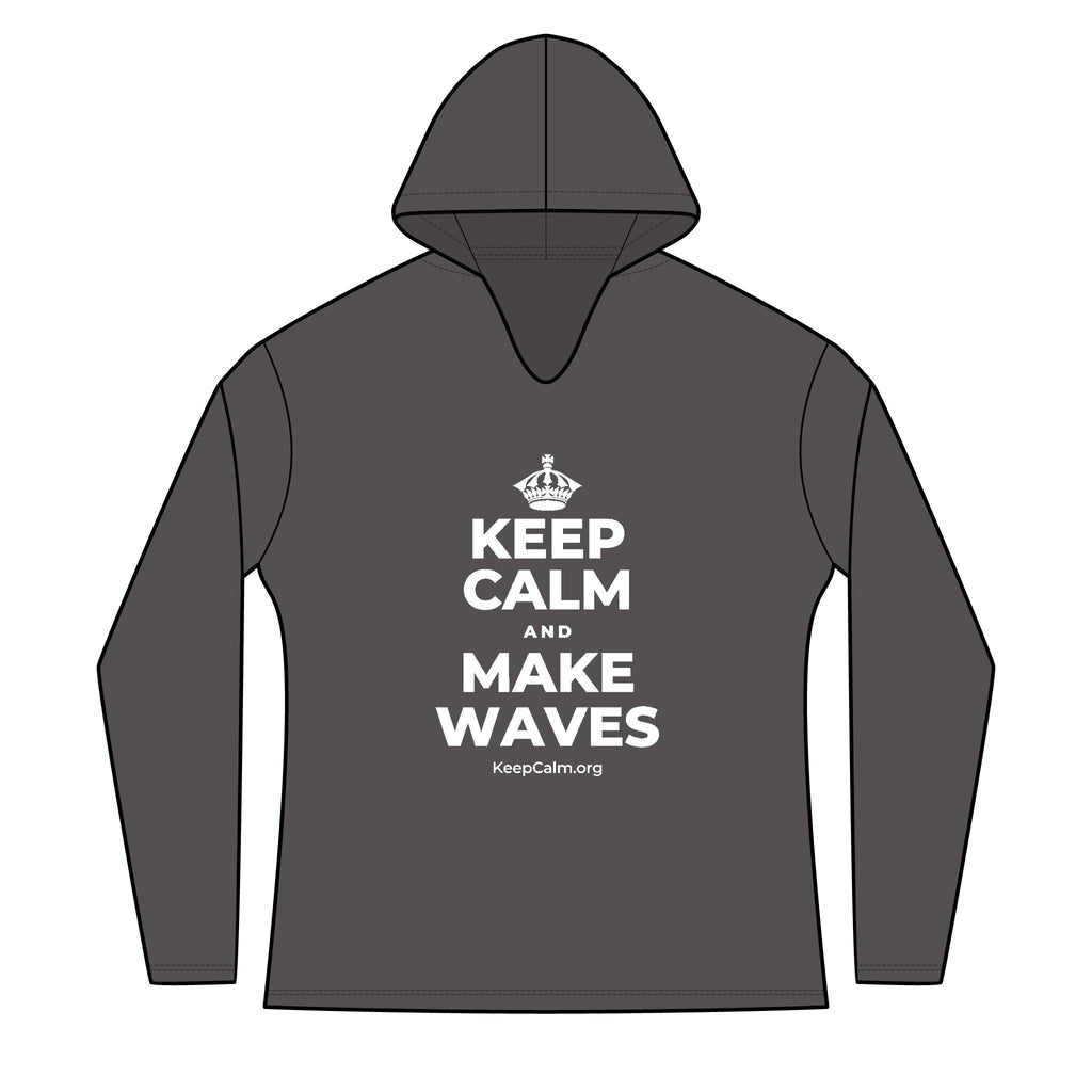 KEEP CALM AND MAKE WAVES Women's Long Sleeve Hoodie
