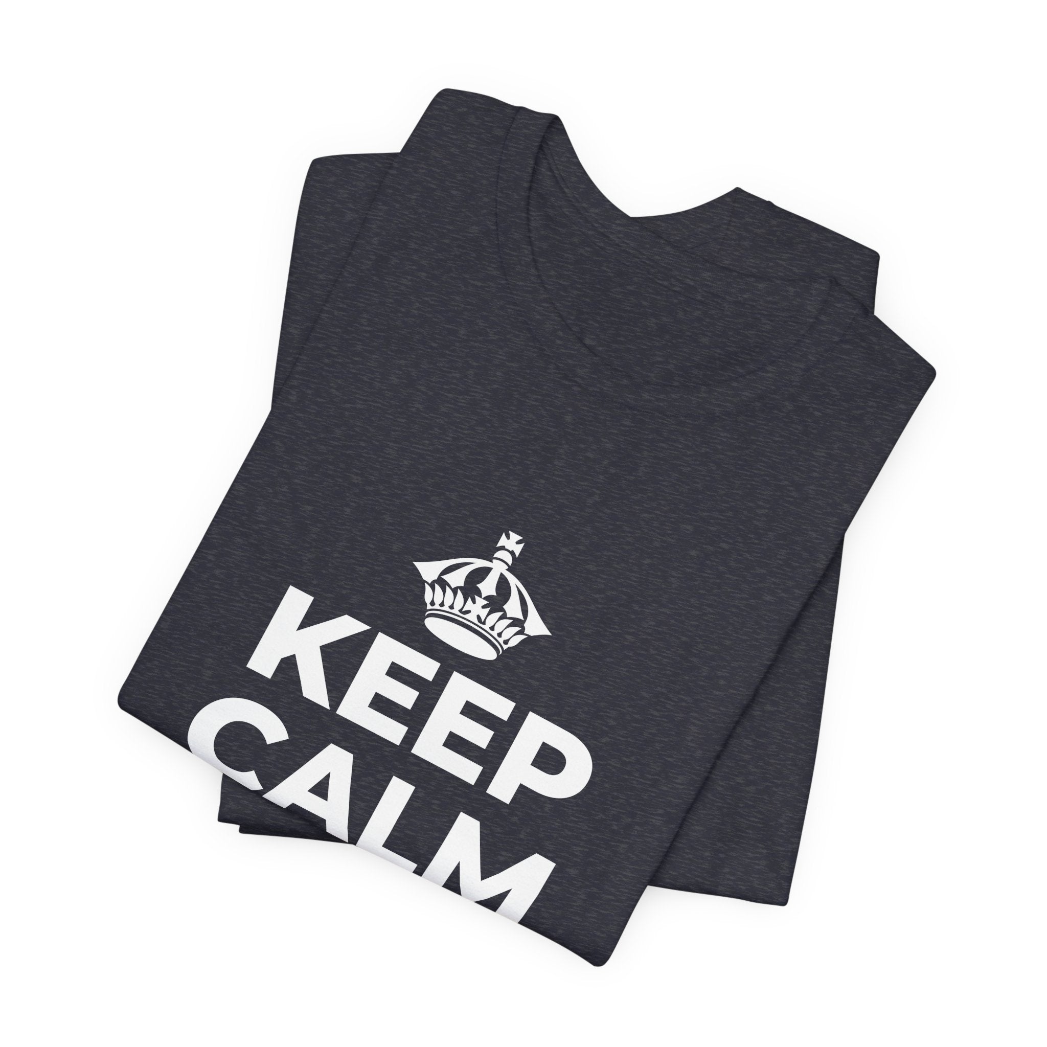 KEEP CALM AND LOCK IN T-Shirt (White–Asphalt)