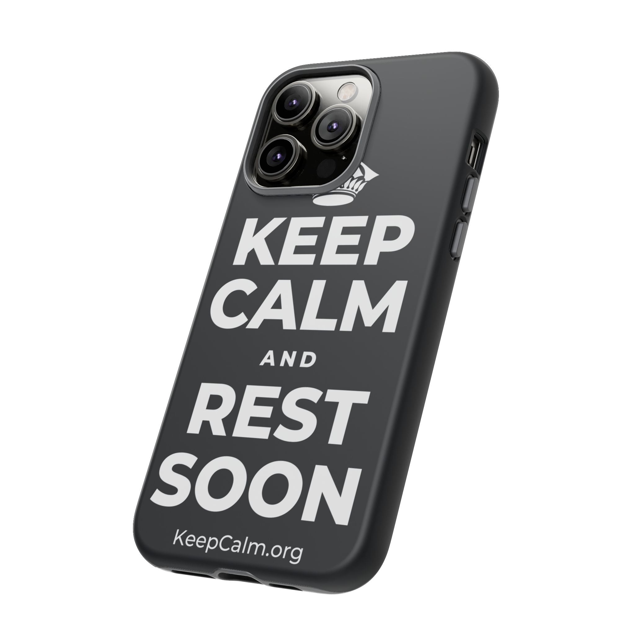 KEEP CALM AND REST SOON Phone Case (Dark)