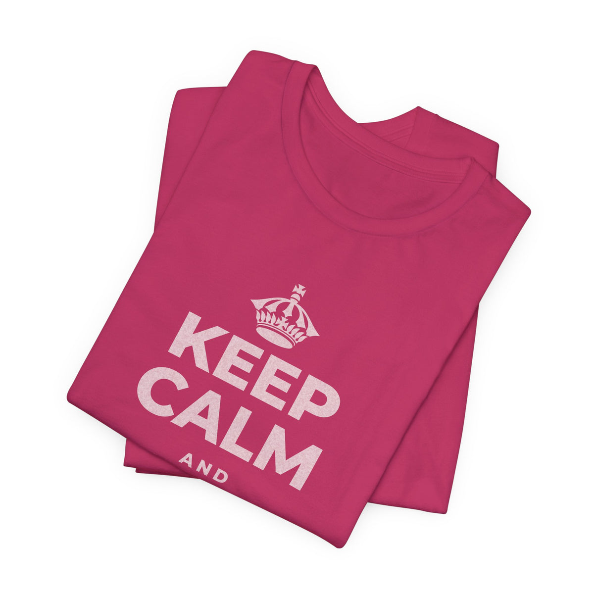 KEEP CALM AND GO ANYWAY T-Shirt (Baby Blue–Silver)