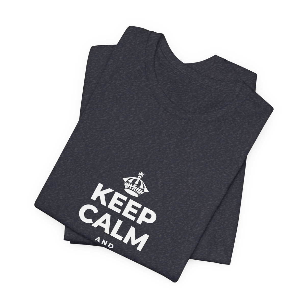KEEP CALM AND CHASE THE MOONLIGHT T-Shirt (White–Asphalt)