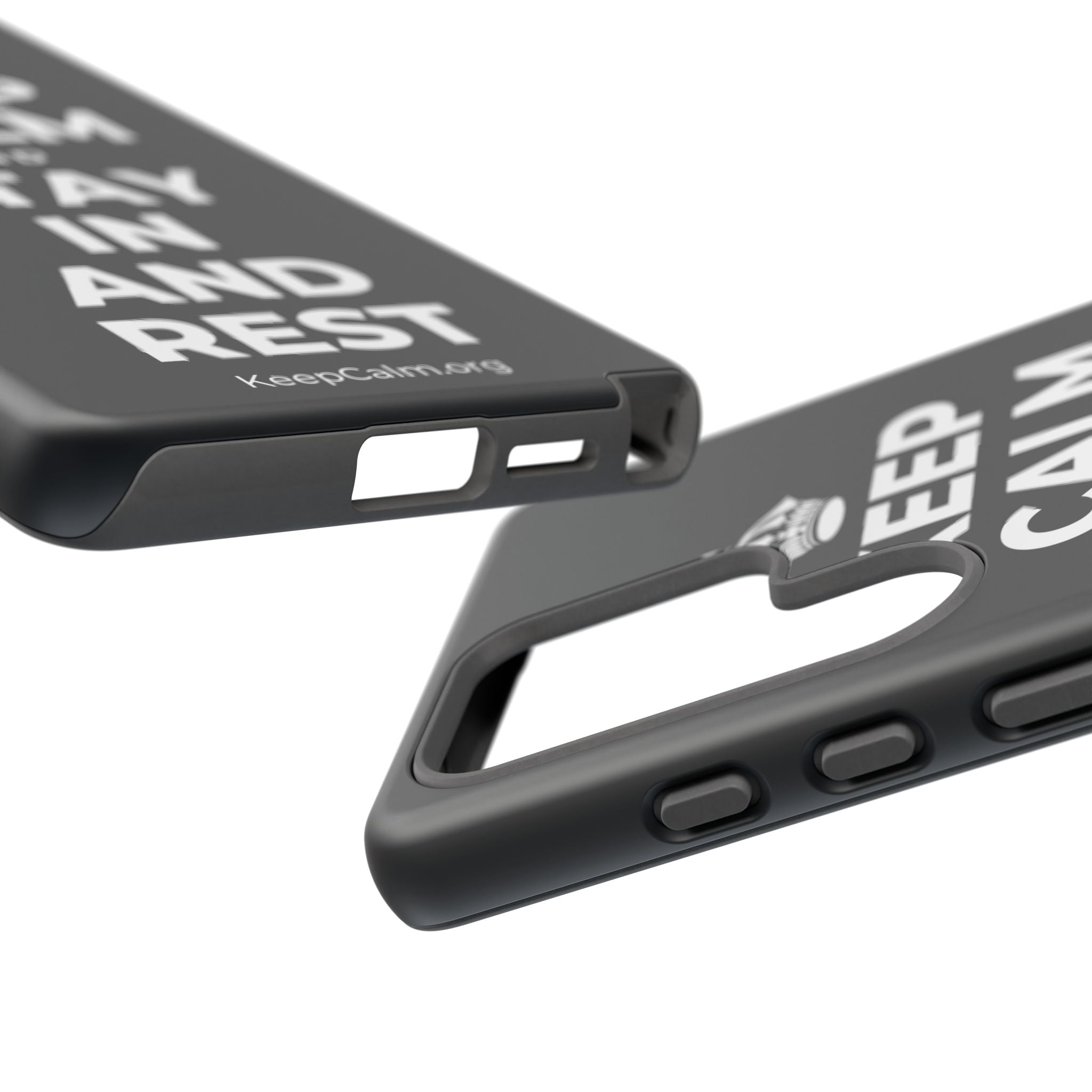 KEEP CALM AND STAY IN AND REST Phone Case (Dark)
