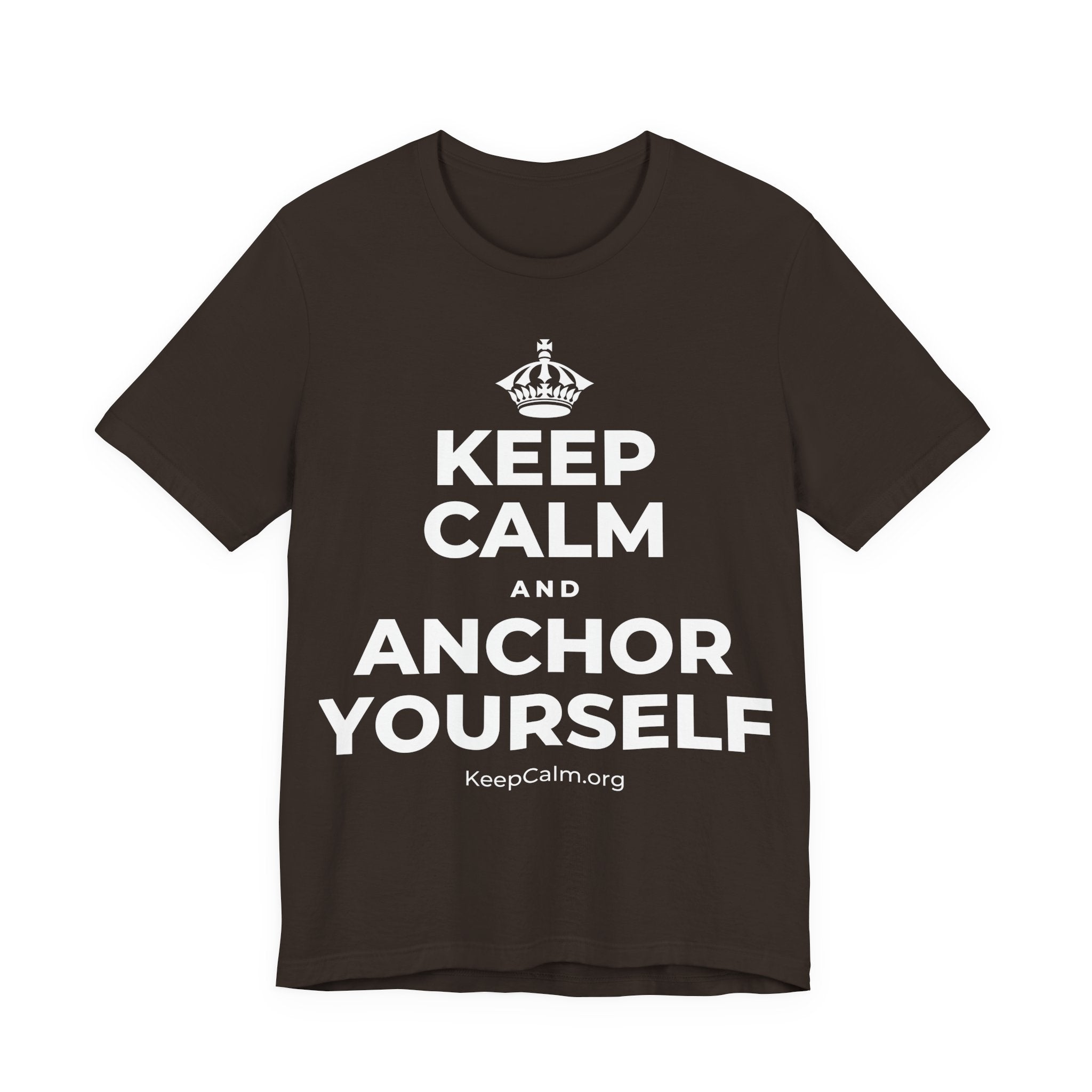 KEEP CALM AND ANCHOR YOURSELF T-Shirt (Soft Cream–Heather Mauve)