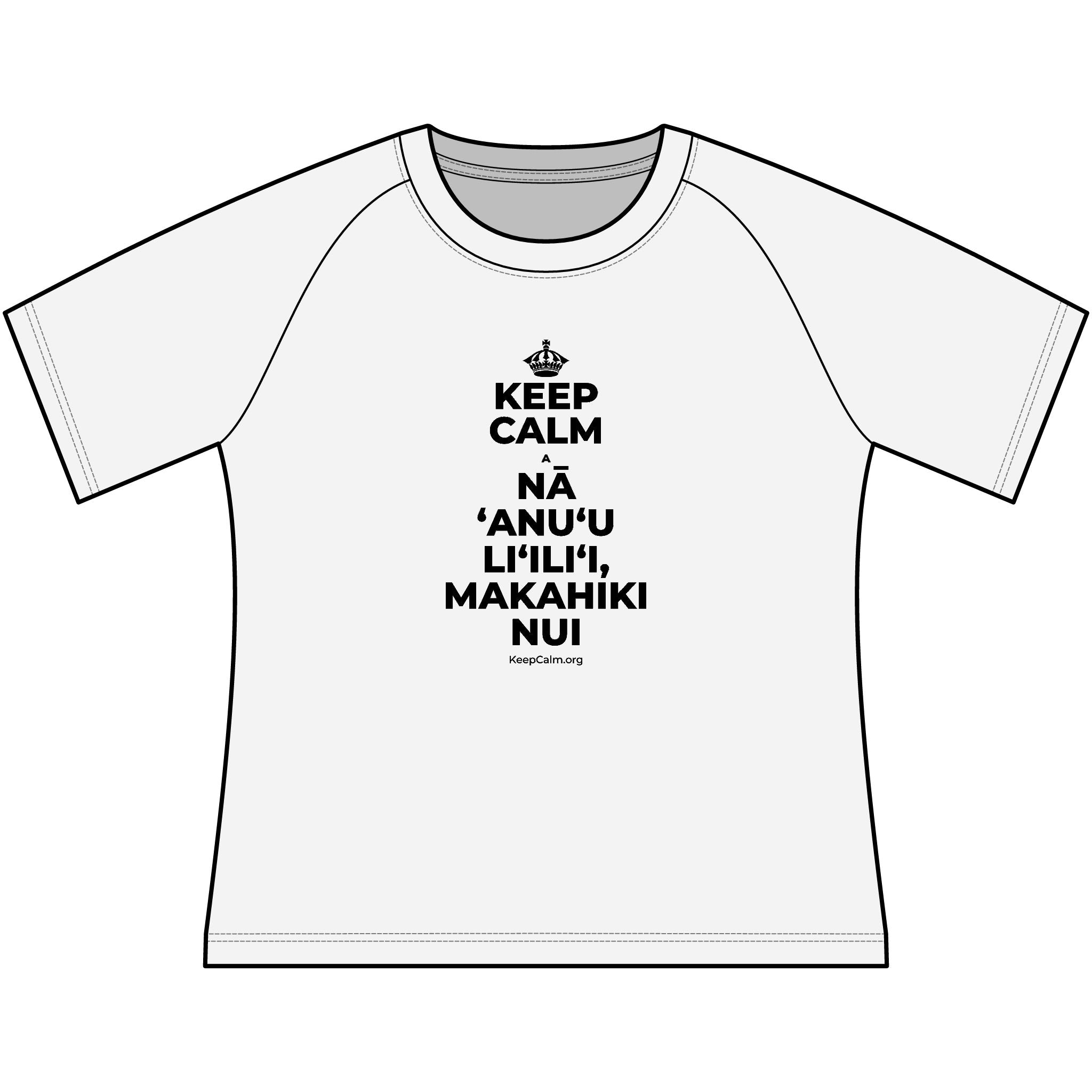 KEEP CALM A NĀ ʻANUʻU LIʻILIʻI, MAKAHIKI NUI Women's Raglan Tee