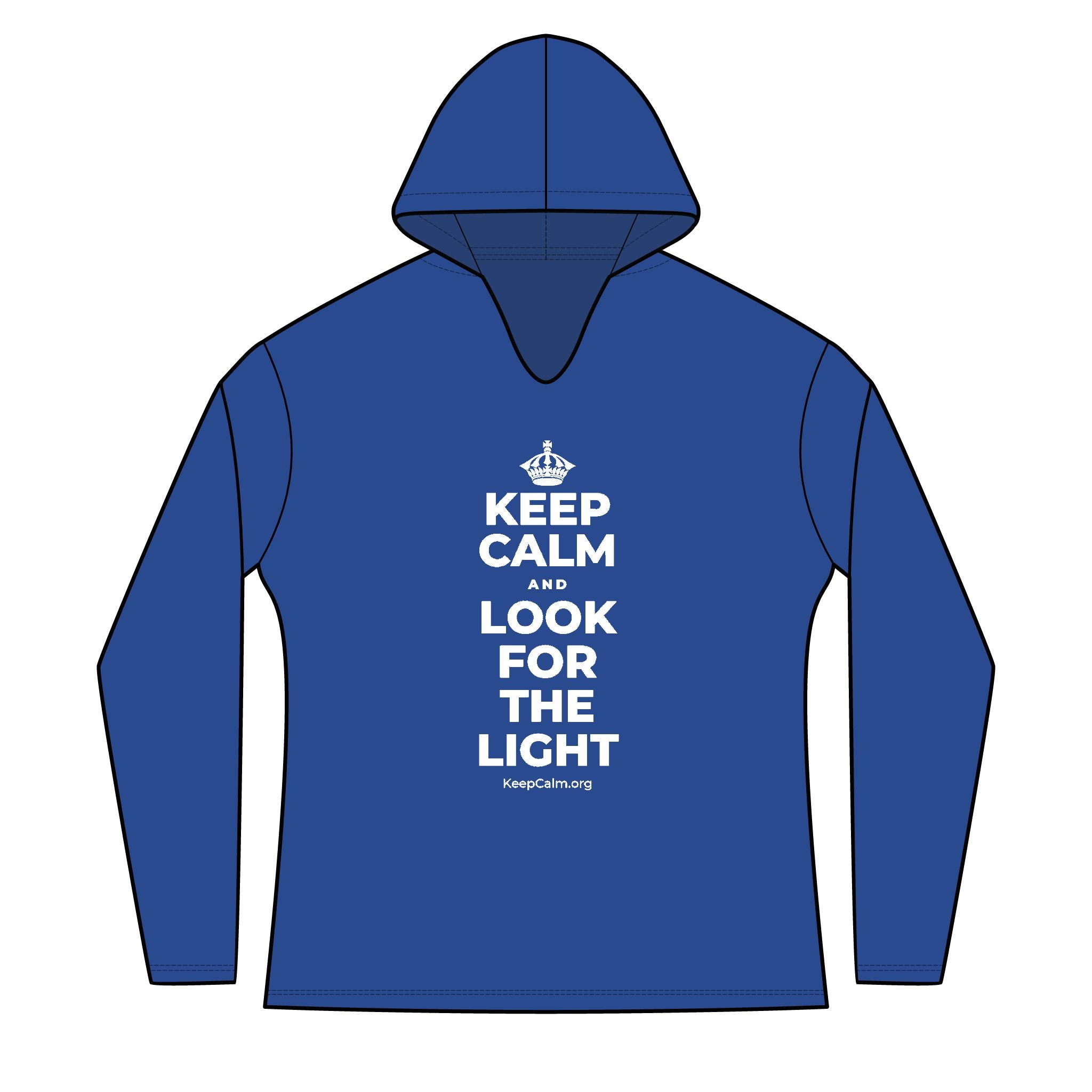 KEEP CALM AND LOOK FOR THE LIGHT Women's Long Sleeve Hoodie