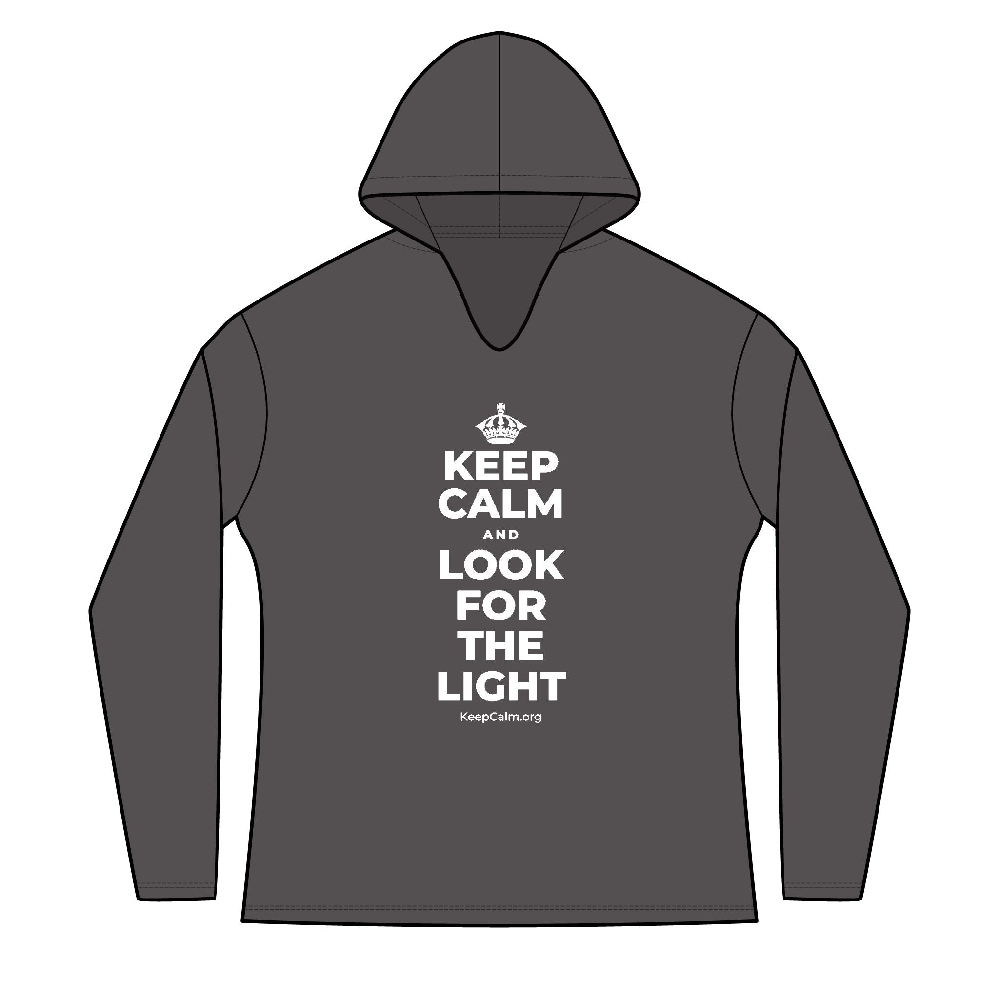 KEEP CALM AND LOOK FOR THE LIGHT Women's Long Sleeve Hoodie