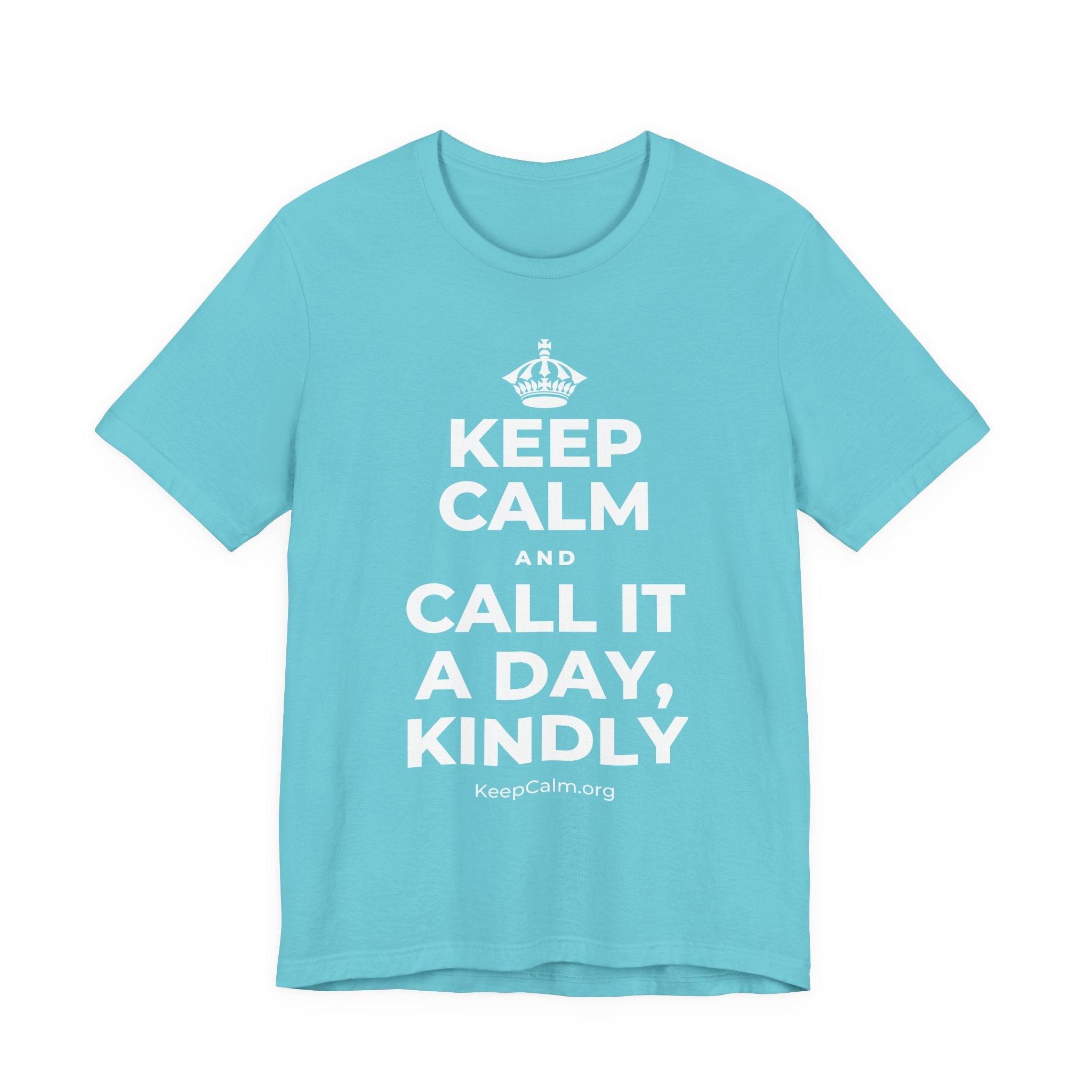 KEEP CALM AND CALL IT A DAY, KINDLY T-Shirt (Soft Cream–Heather Mauve)