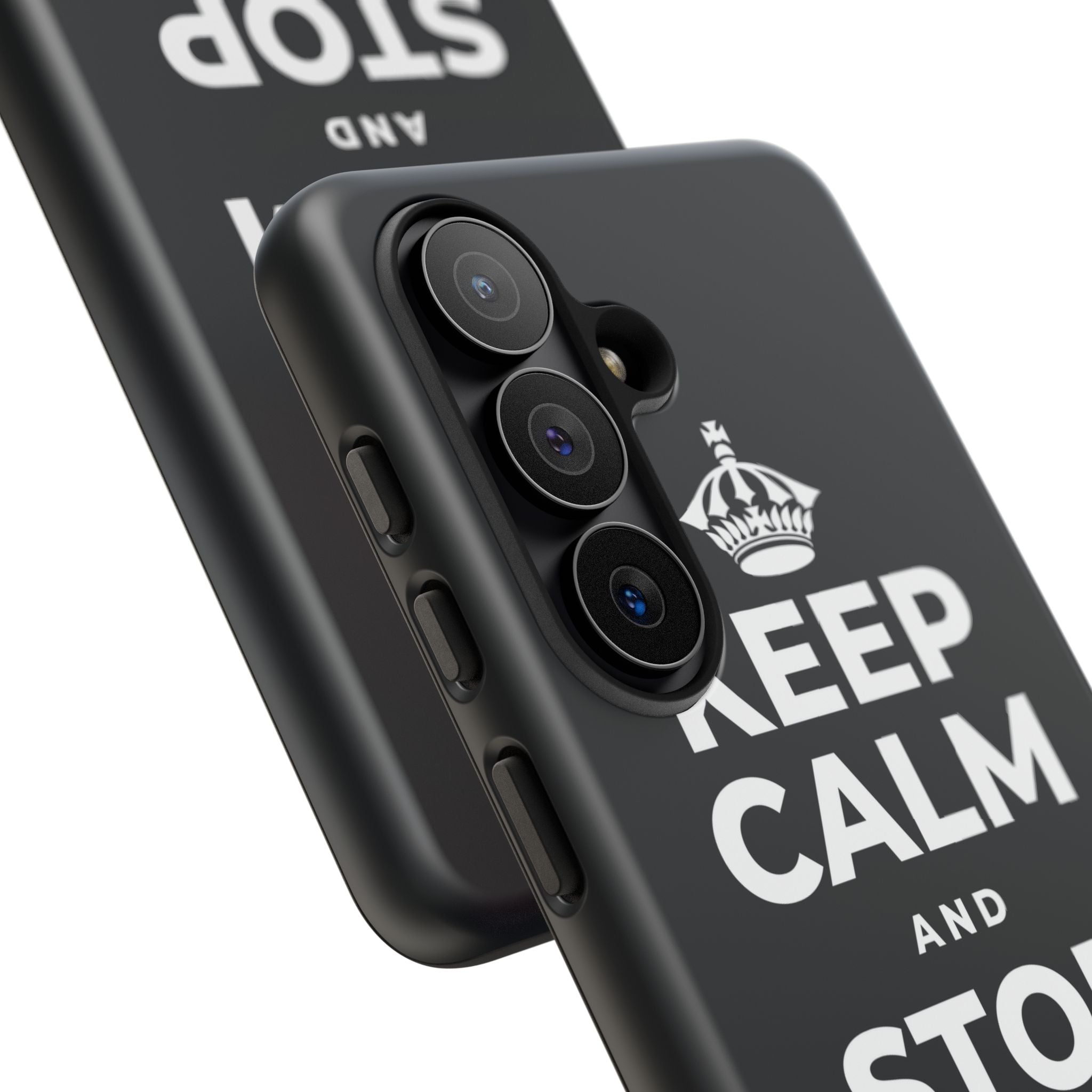 KEEP CALM AND STOP FORCING IT Phone Case (Dark)