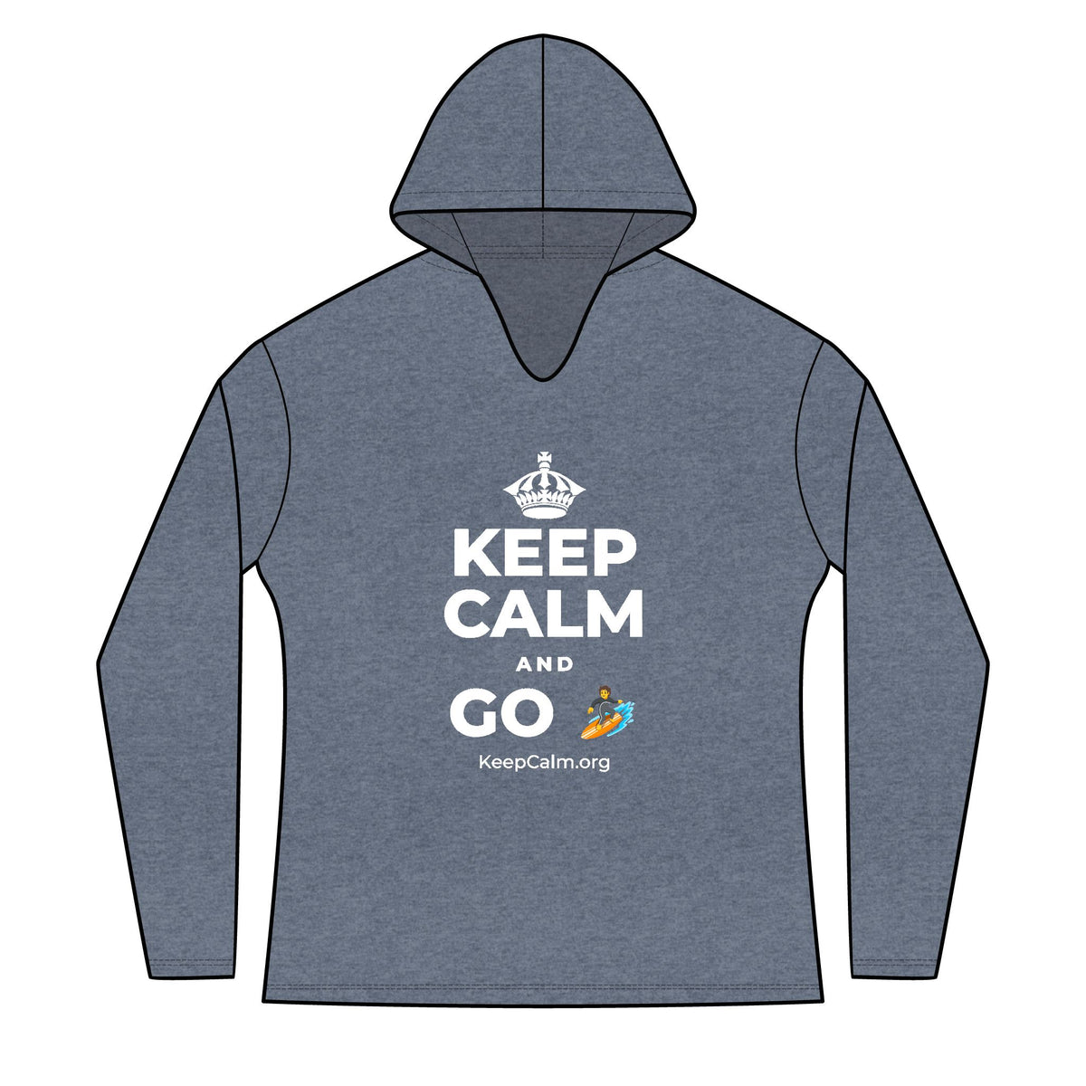 KEEP CALM AND GO 🏄 Women's Long Sleeve Hoodie