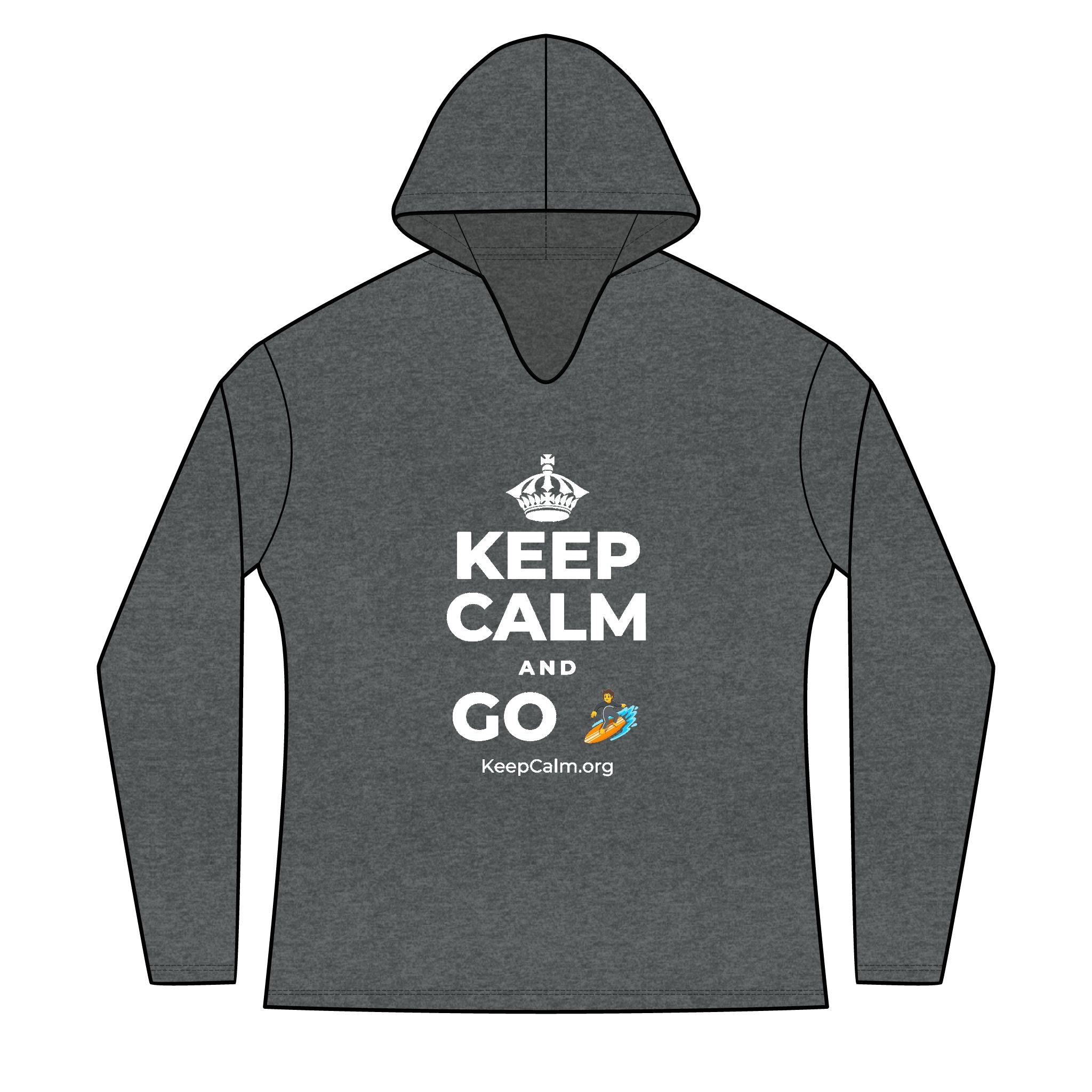 KEEP CALM AND GO 🏄 Women's Long Sleeve Hoodie