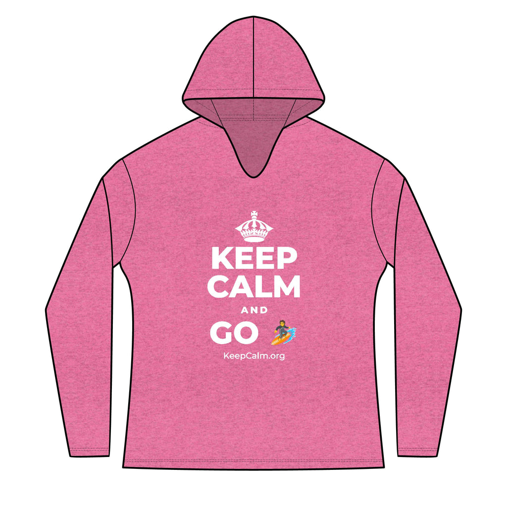 KEEP CALM AND GO 🏄 Women's Long Sleeve Hoodie