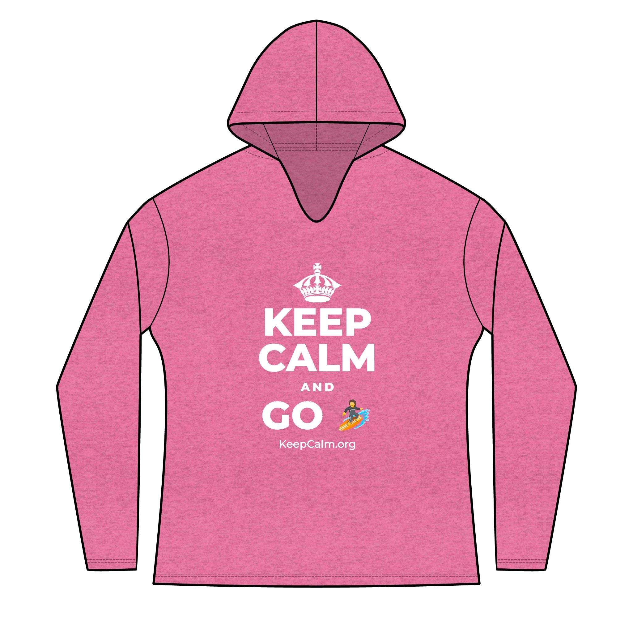 KEEP CALM AND GO 🏄 Women's Long Sleeve Hoodie