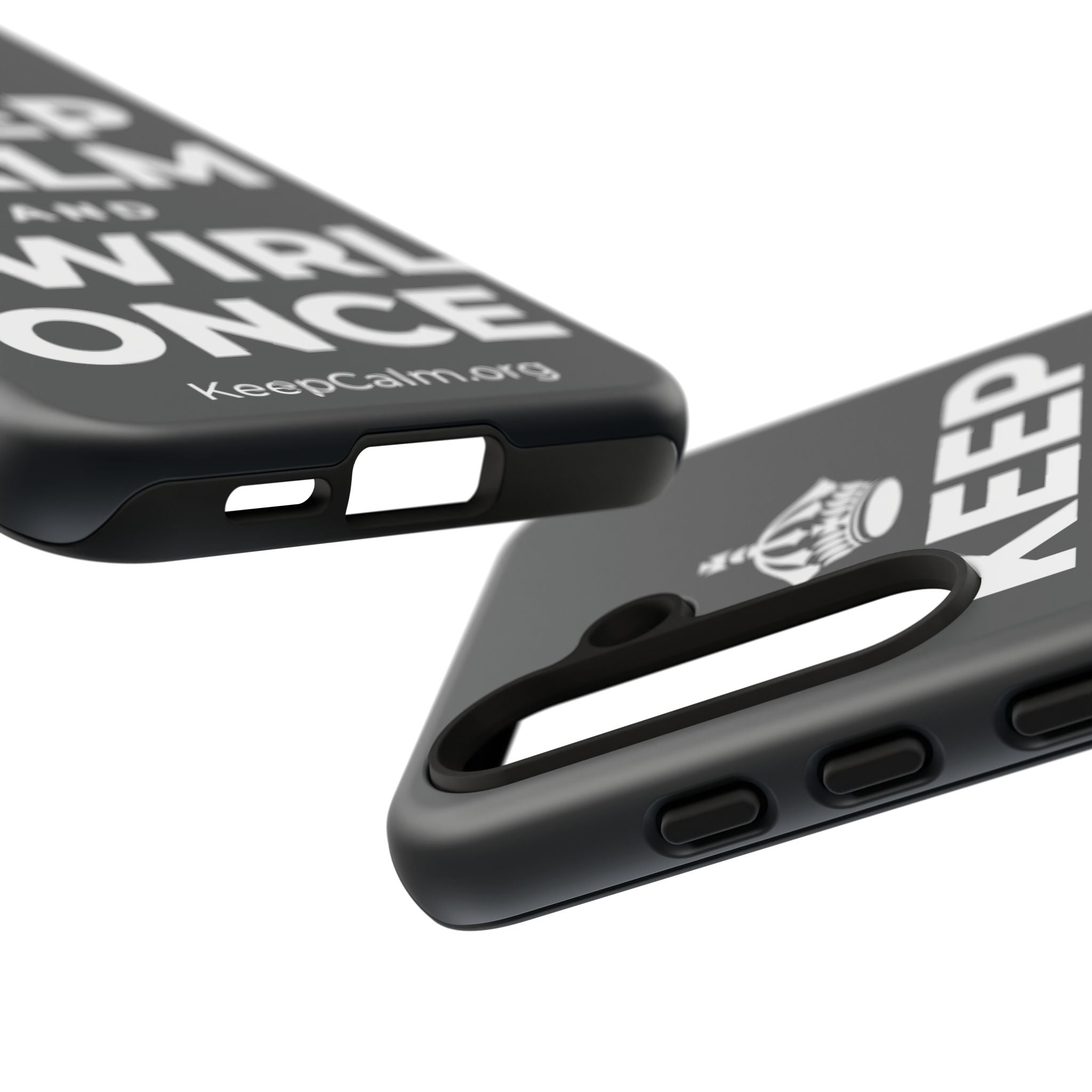 KEEP CALM AND TWIRL ONCE Phone Case (Dark)