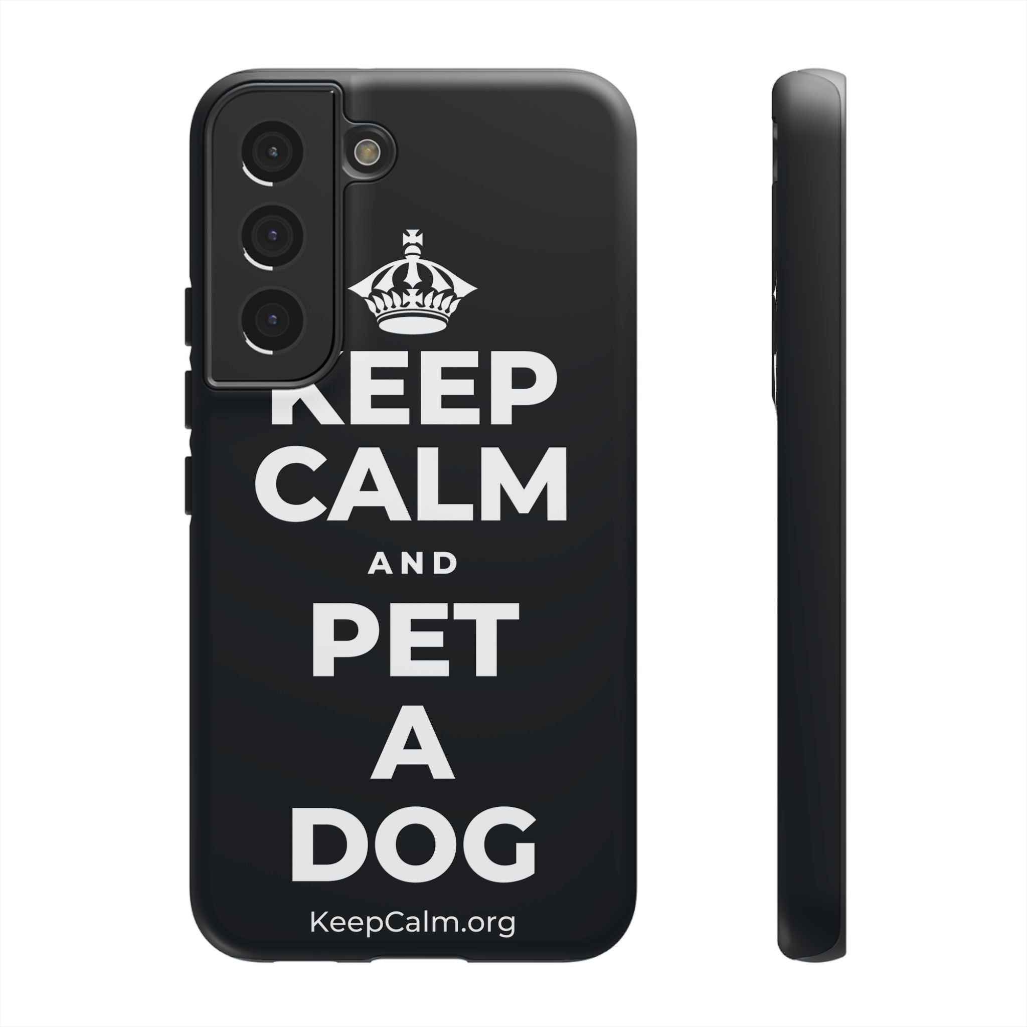 KEEP CALM AND PET A DOG Phone Case (Dark)