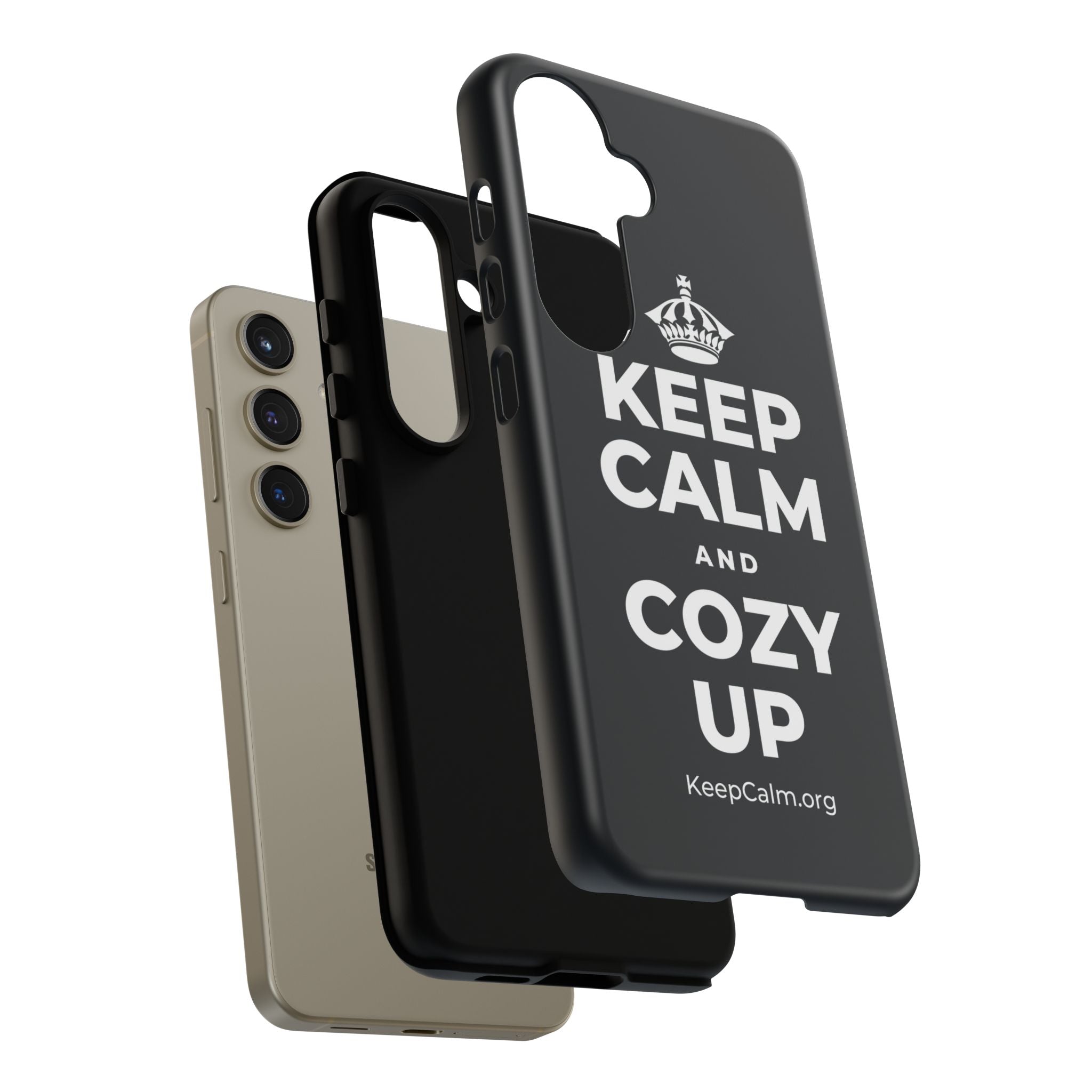 KEEP CALM AND COZY UP Phone Case (Dark)