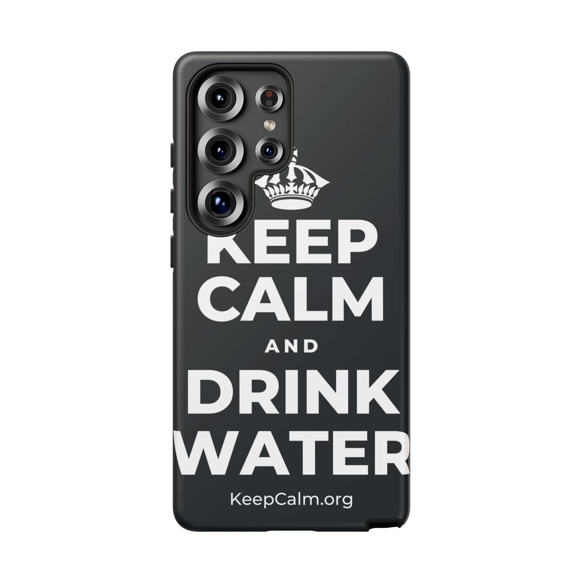 KEEP CALM AND DRINK WATER Phone Case (Dark)