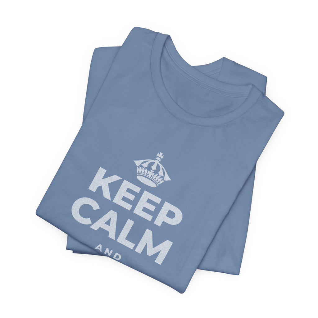 KEEP CALM AND GET BACK UP T-Shirt (Soft Cream–Heather Mauve)