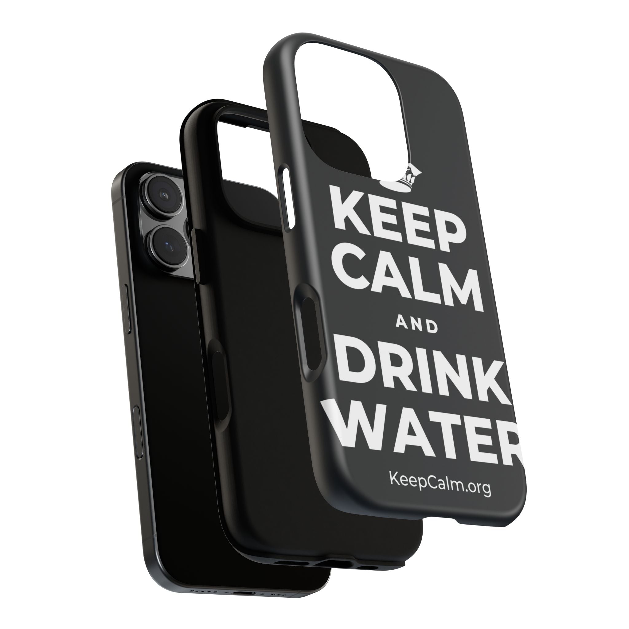 KEEP CALM AND DRINK WATER Phone Case (Dark)
