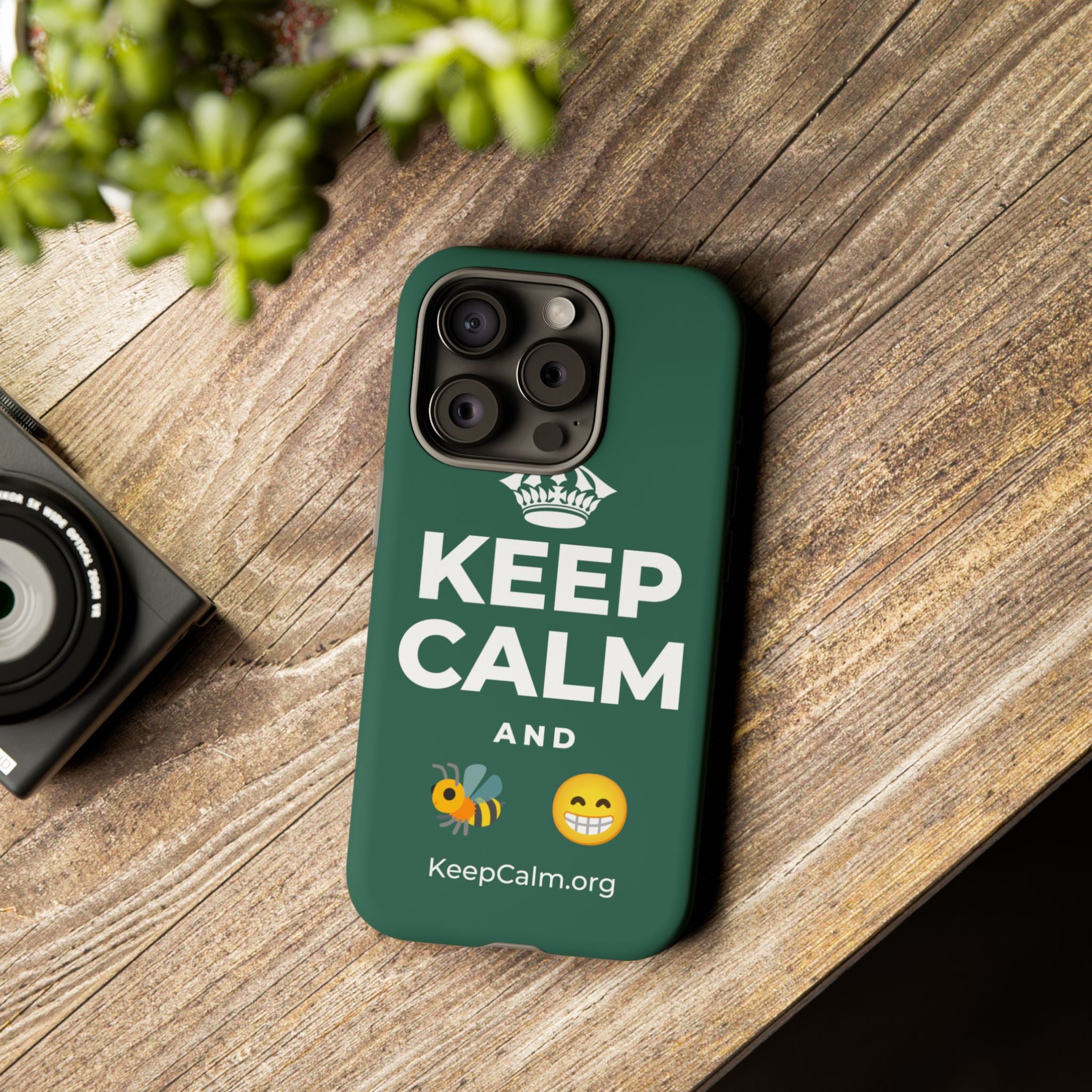 KEEP CALM AND BEE HAPPY Phone Case