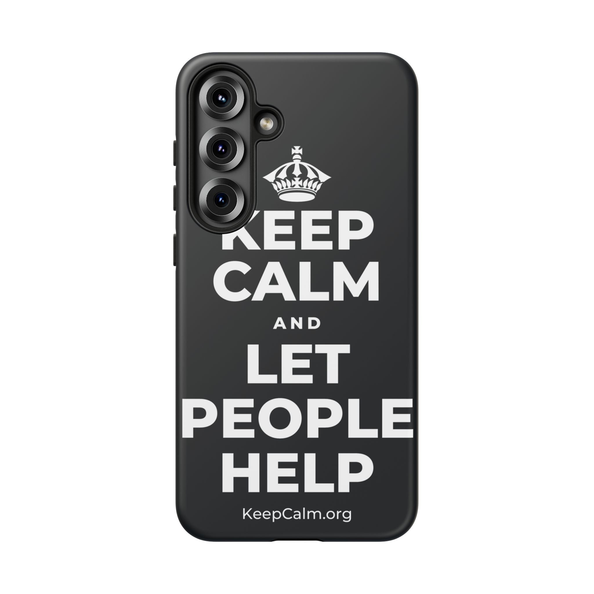 KEEP CALM AND LET PEOPLE HELP Phone Case (Dark)