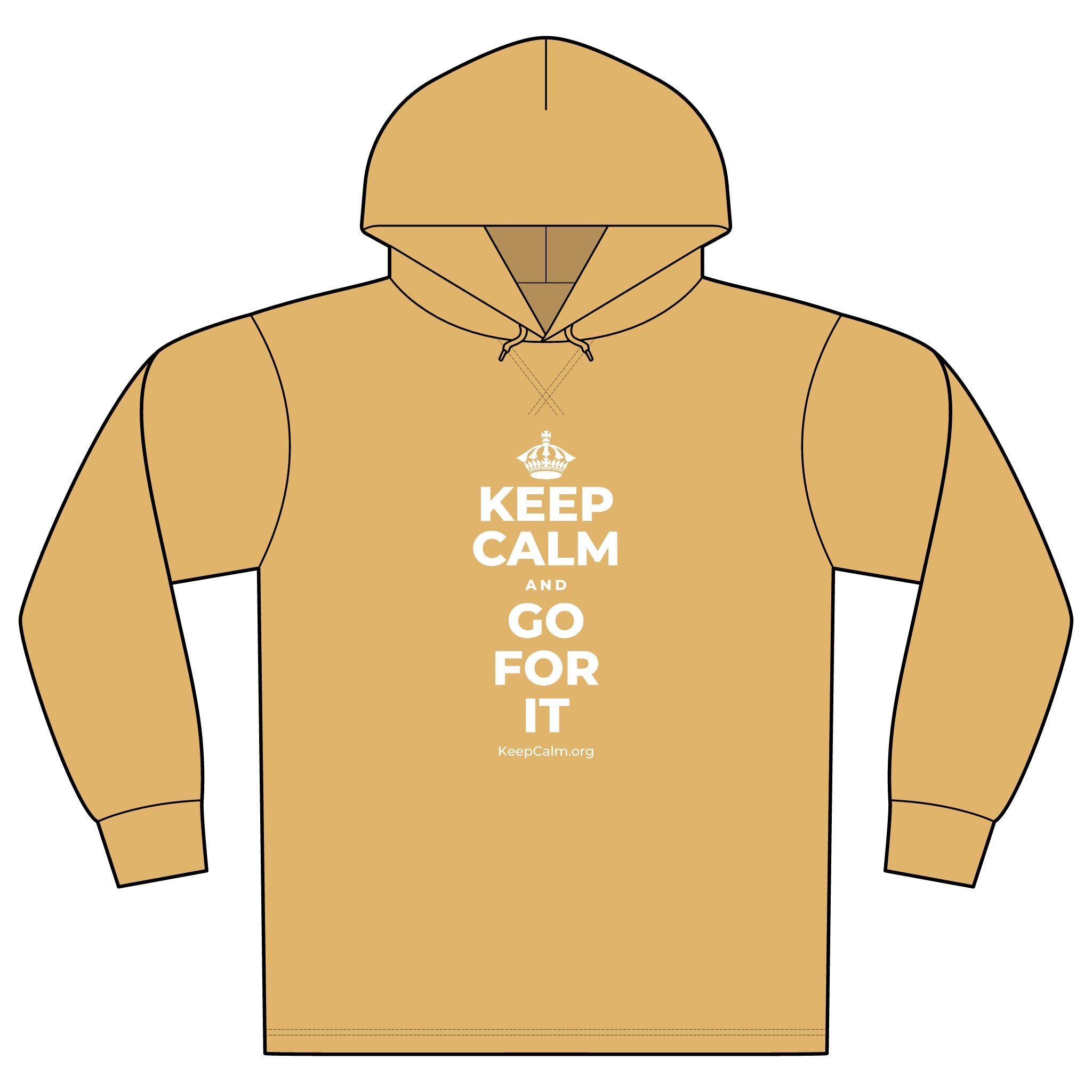 KEEP CALM AND GO FOR IT Organic Hoodie Tee